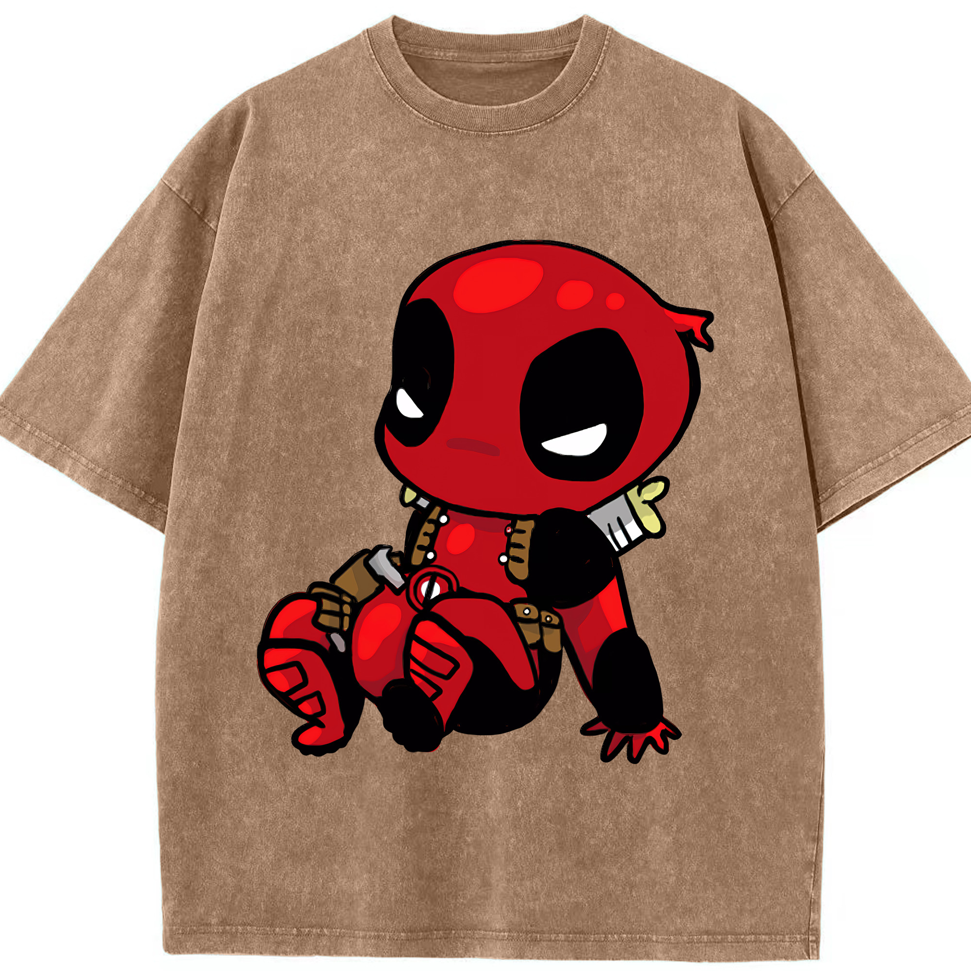 （画像用） Deadpool デッドプール 綿100% ヴィンテージ風 半袖Tシャツ（フロントプリント）