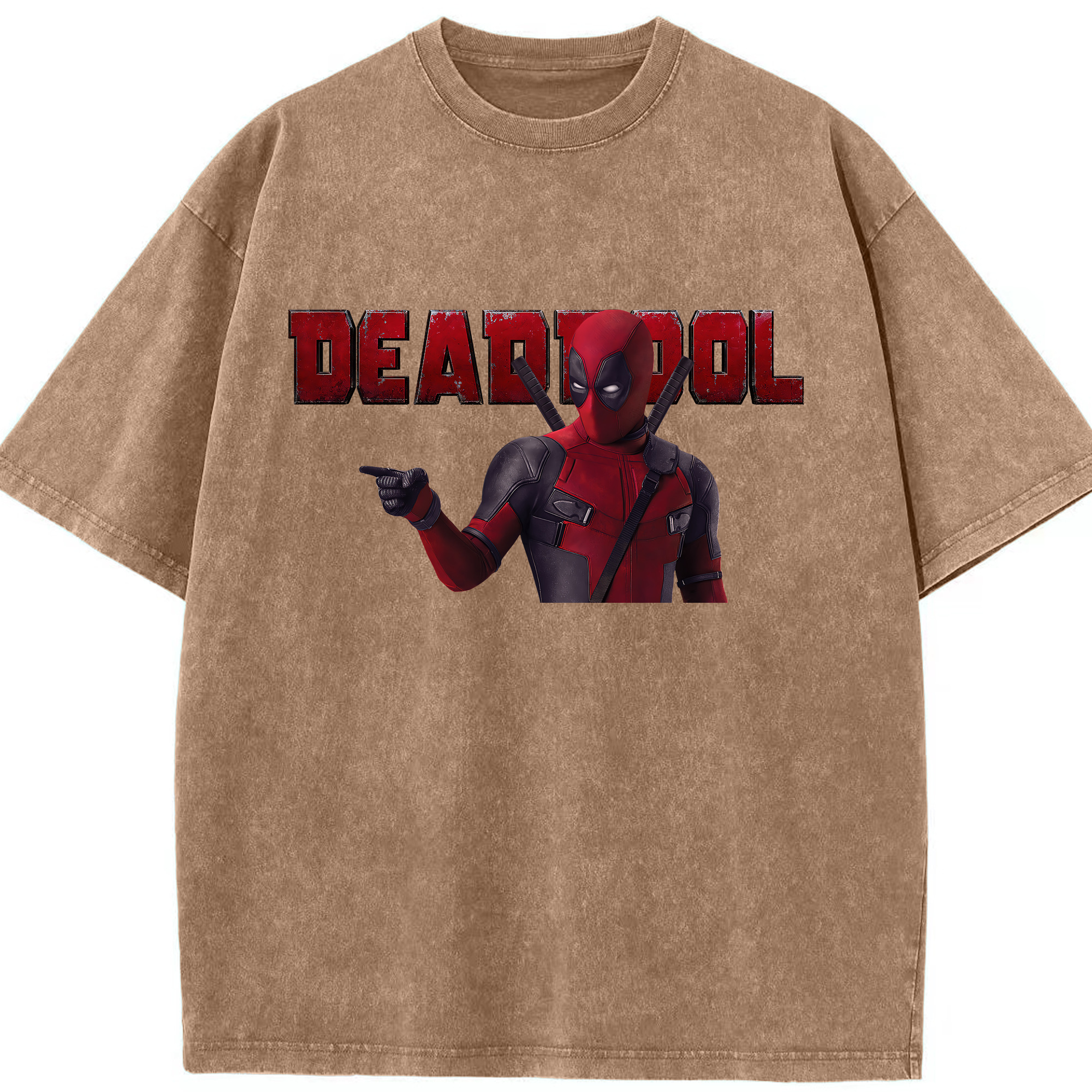 （画像用） Deadpool デッドプール 綿100% ヴィンテージ風 半袖Tシャツ（フロントプリント）