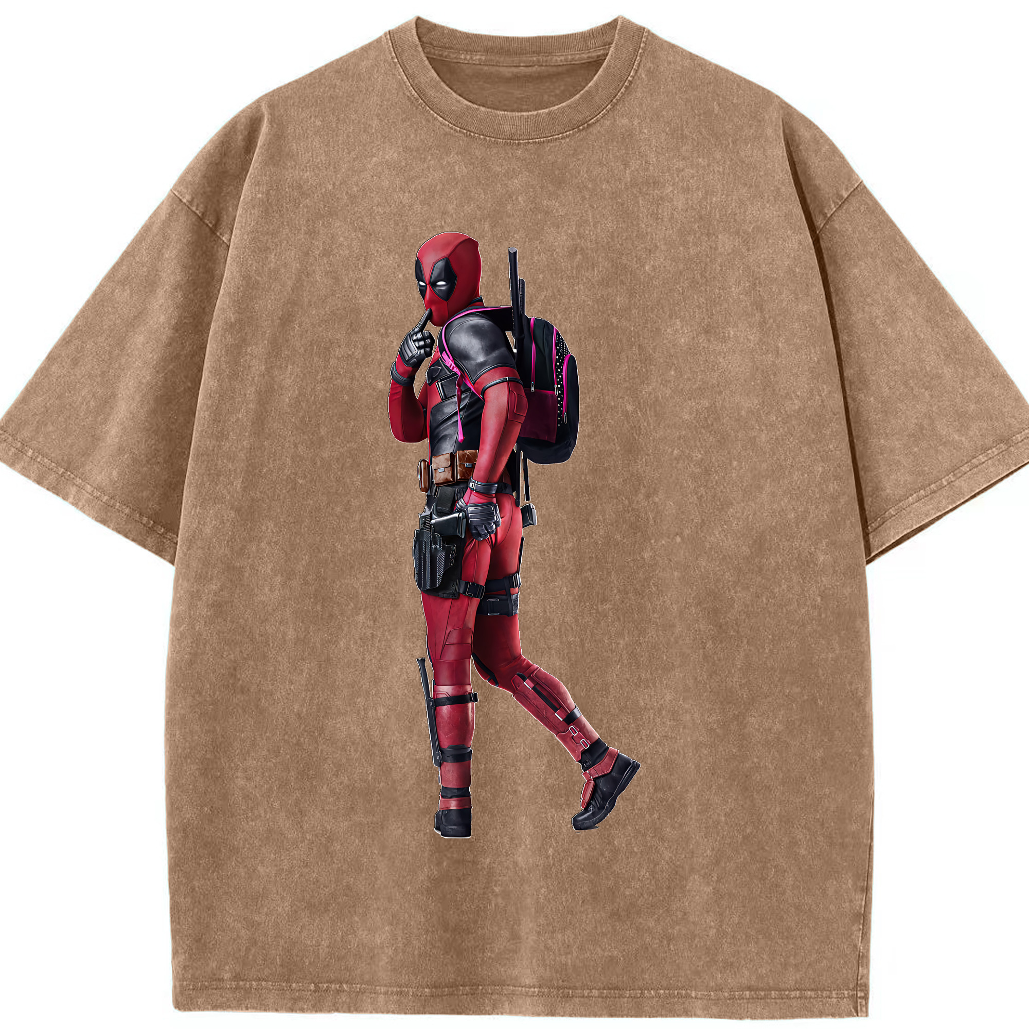 （画像用） Deadpool デッドプール 綿100% ヴィンテージ風 半袖Tシャツ（フロントプリント）
