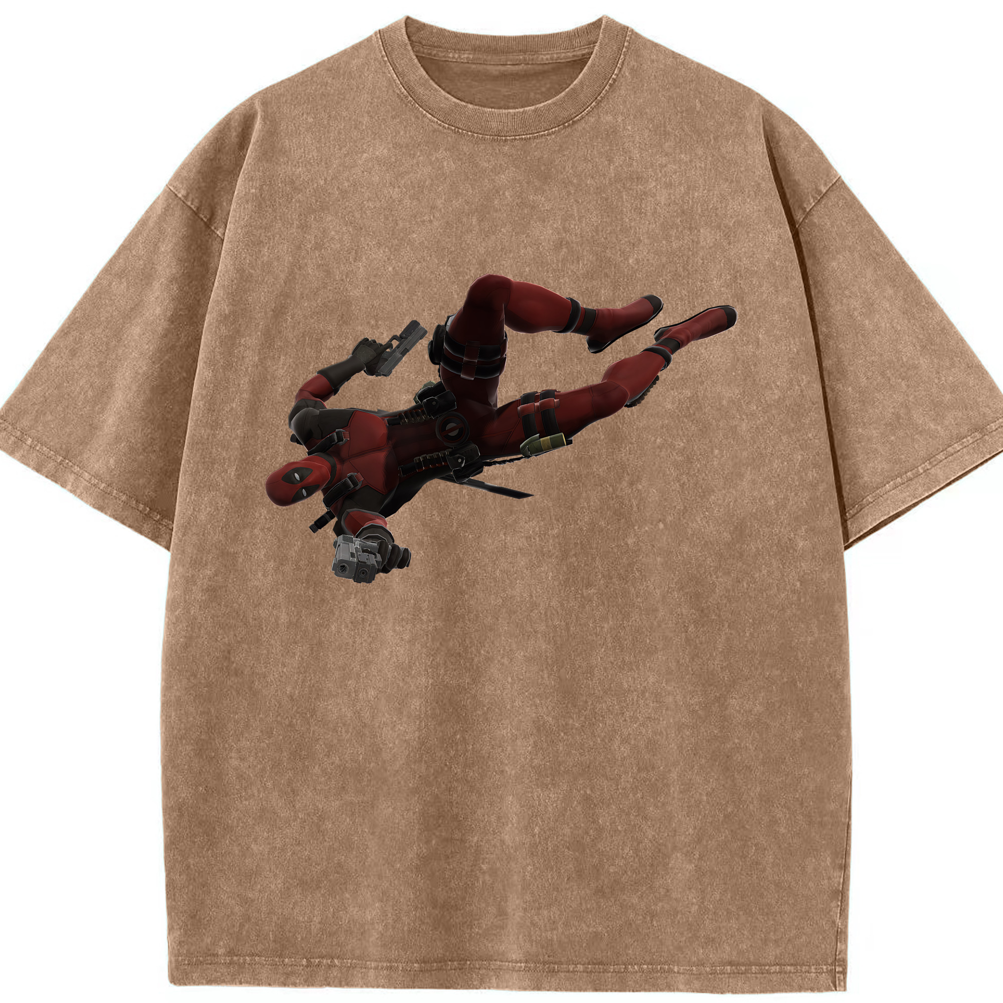 （画像用） Deadpool デッドプール 綿100% ヴィンテージ風 半袖Tシャツ（フロントプリント）