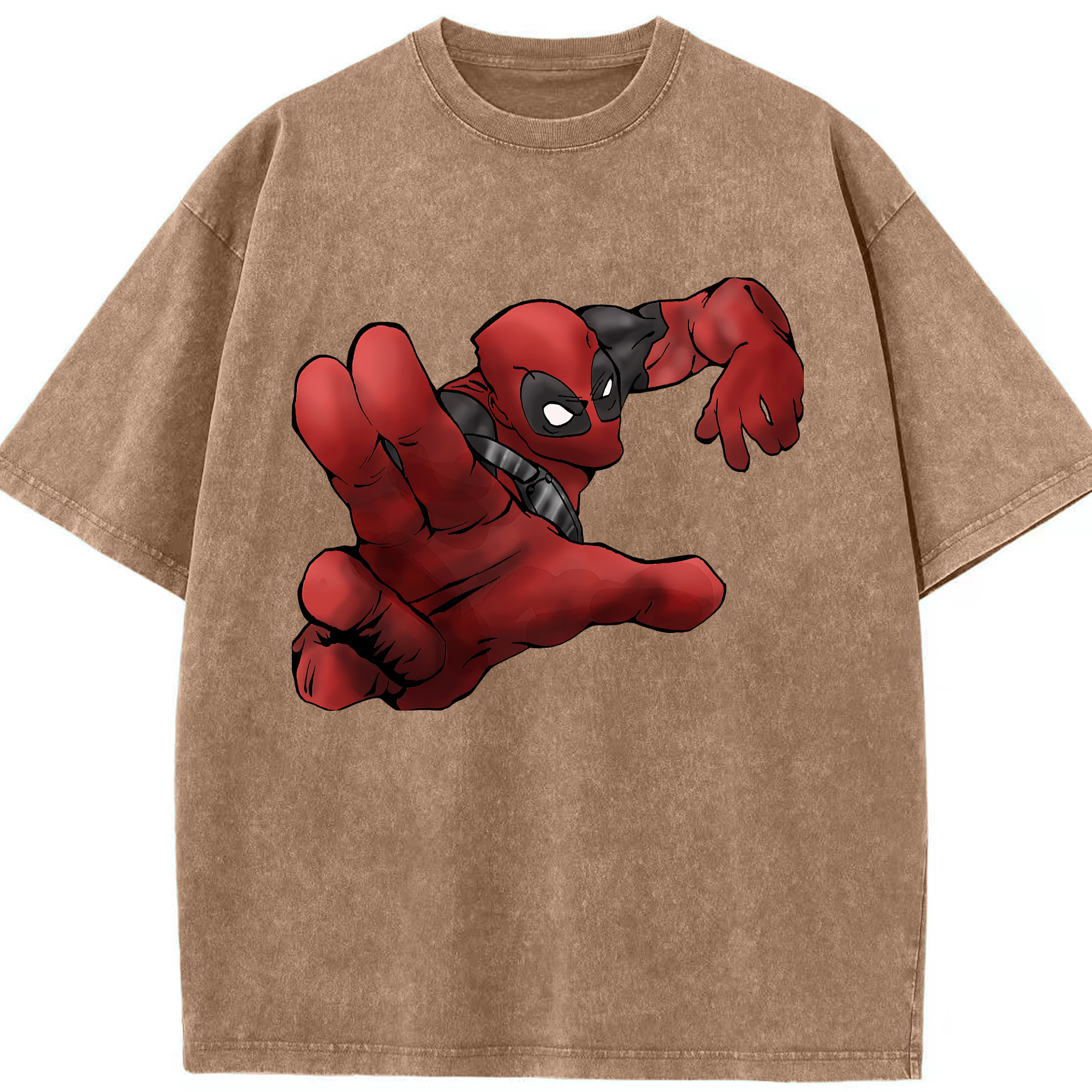 （画像用） Deadpool デッドプール 綿100% ヴィンテージ風 半袖Tシャツ（フロントプリント）