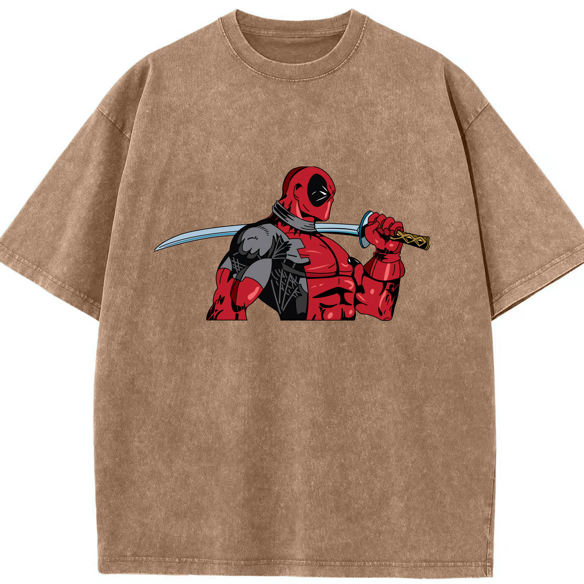（画像用） Deadpool デッドプール 綿100% ヴィンテージ風 半袖Tシャツ（フロントプリント）
