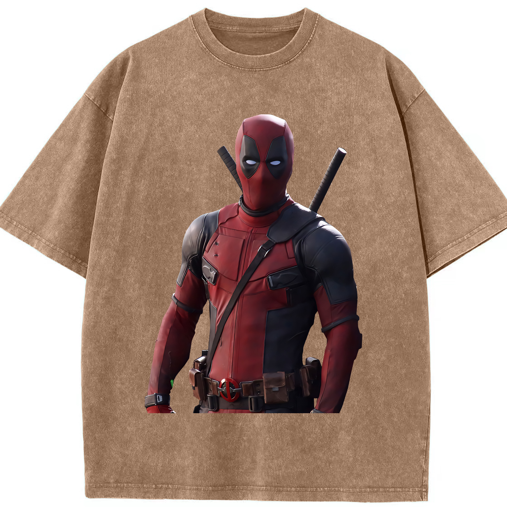 （画像用） Deadpool デッドプール 綿100% ヴィンテージ風 半袖Tシャツ（フロントプリント）