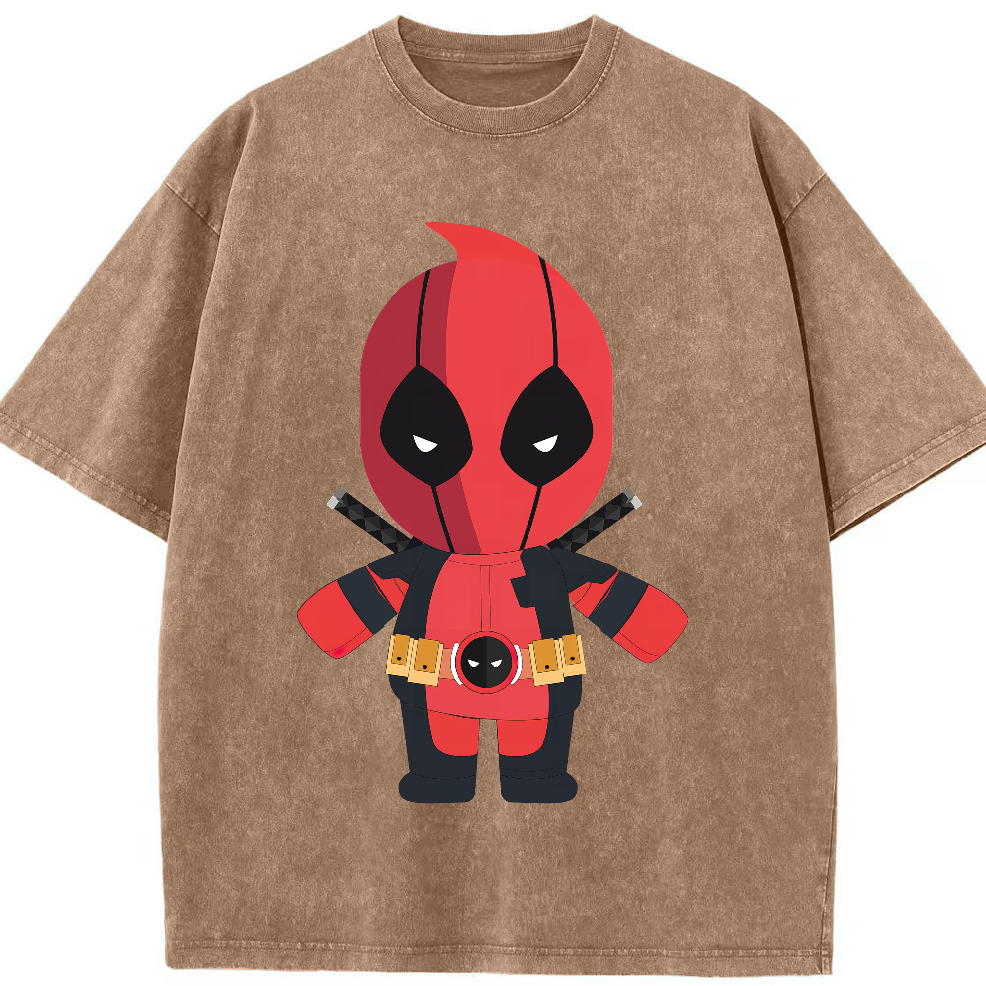 （画像用） Deadpool デッドプール 綿100% ヴィンテージ風 半袖Tシャツ（フロントプリント）