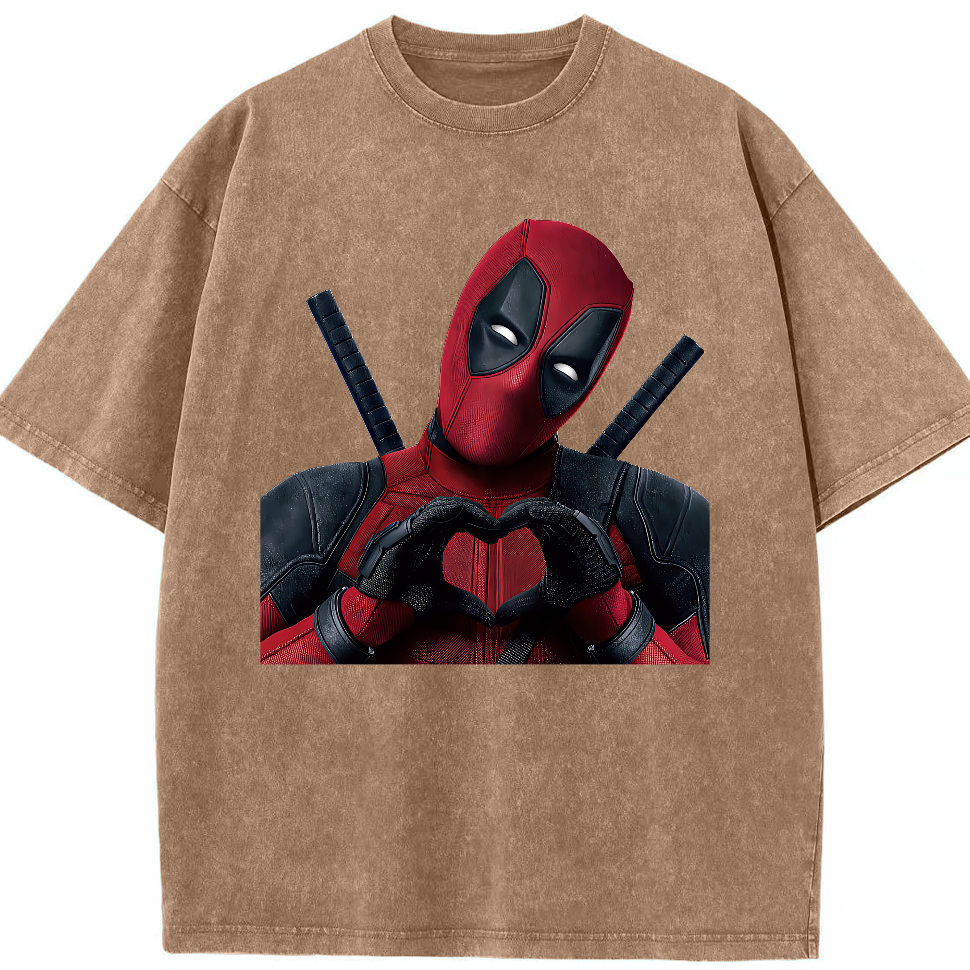 （画像用） Deadpool デッドプール 綿100% ヴィンテージ風 半袖Tシャツ（フロントプリント）