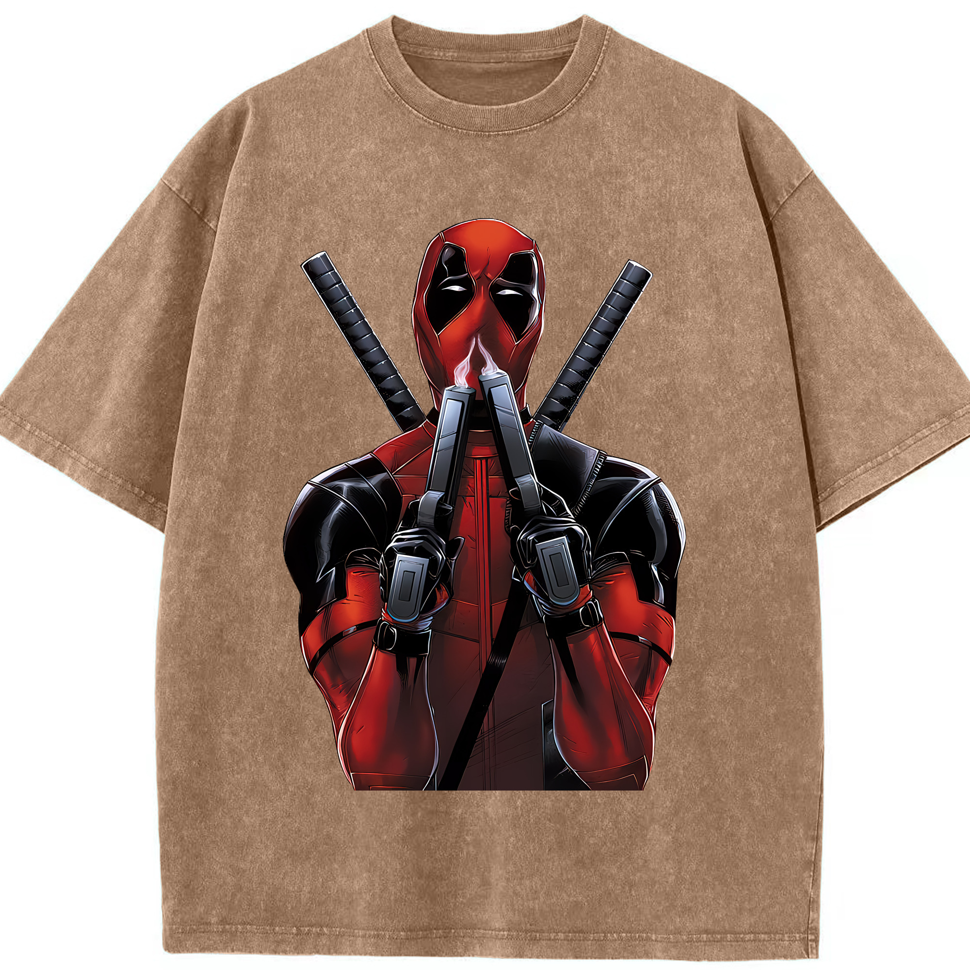（画像用） Deadpool デッドプール 綿100% ヴィンテージ風 半袖Tシャツ（フロントプリント）