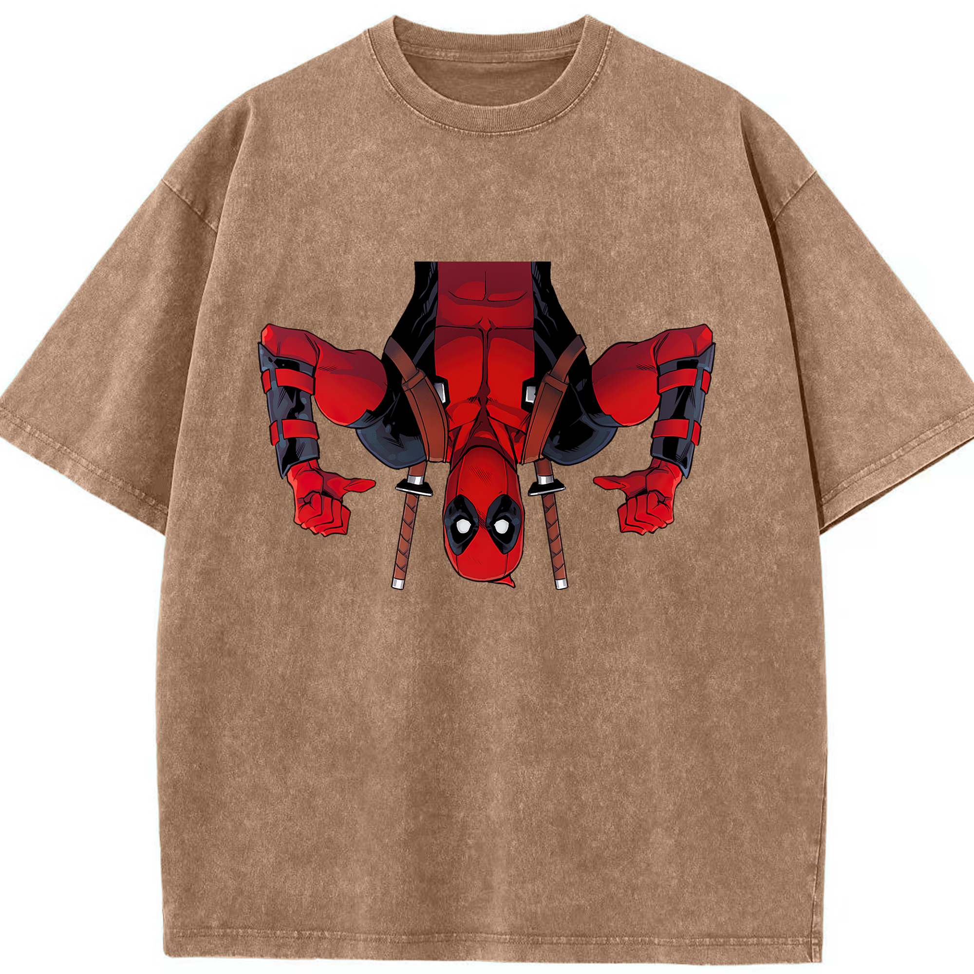（画像用） Deadpool デッドプール 綿100% ヴィンテージ風 半袖Tシャツ（フロントプリント）