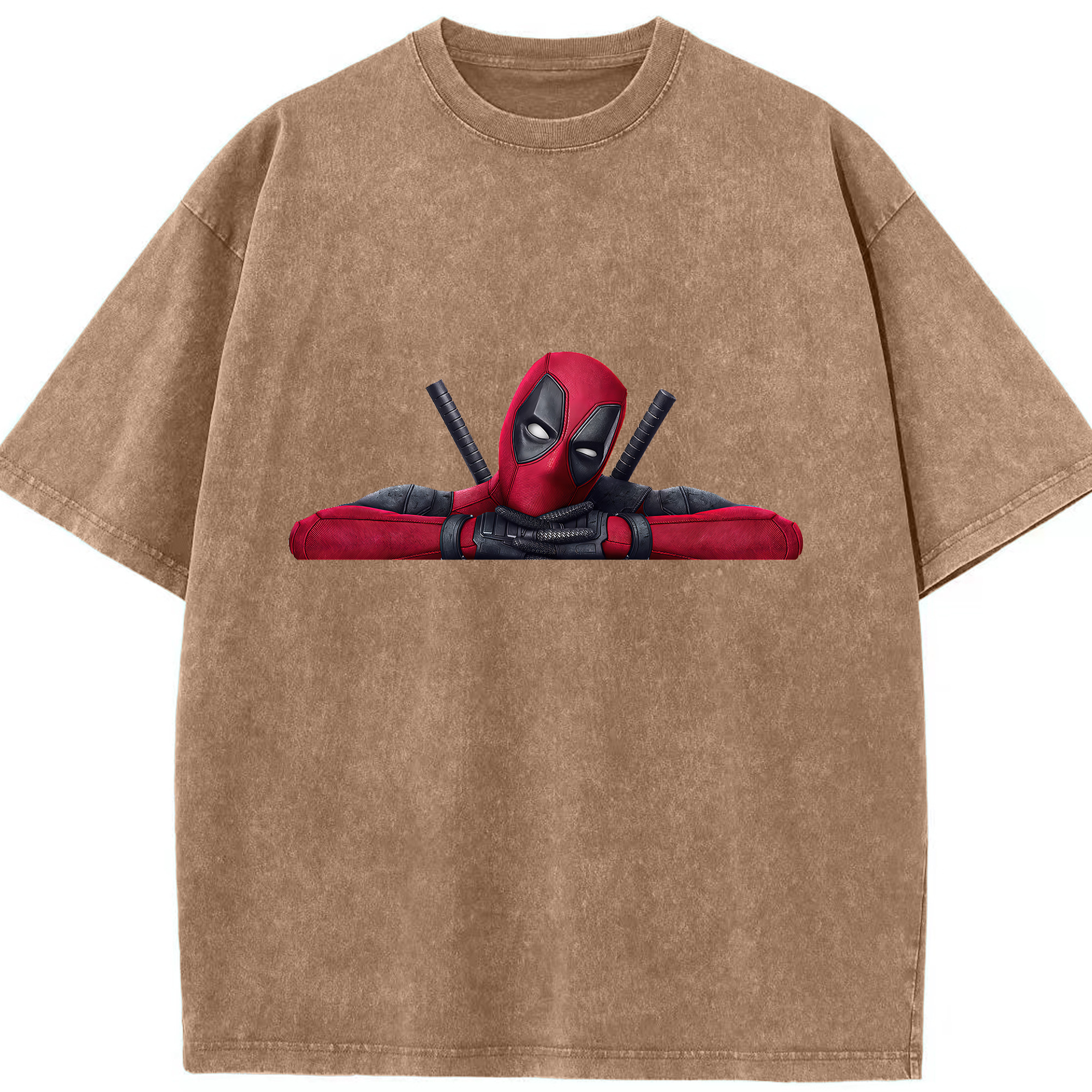 （画像用） Deadpool デッドプール 綿100% ヴィンテージ風 半袖Tシャツ（フロントプリント）