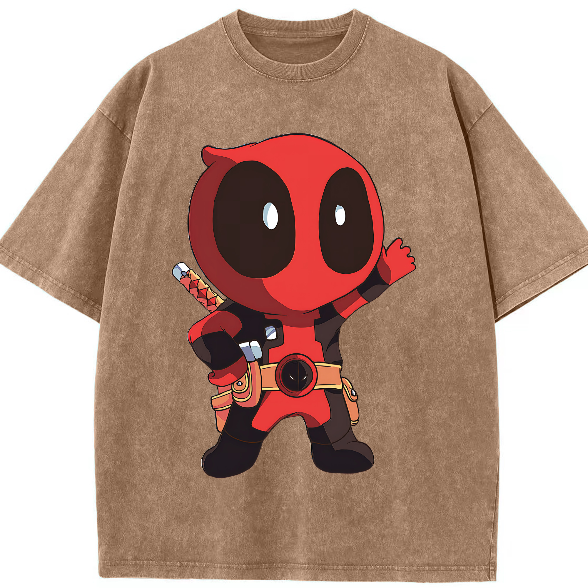 （画像用） Deadpool デッドプール 綿100% ヴィンテージ風 半袖Tシャツ（フロントプリント）