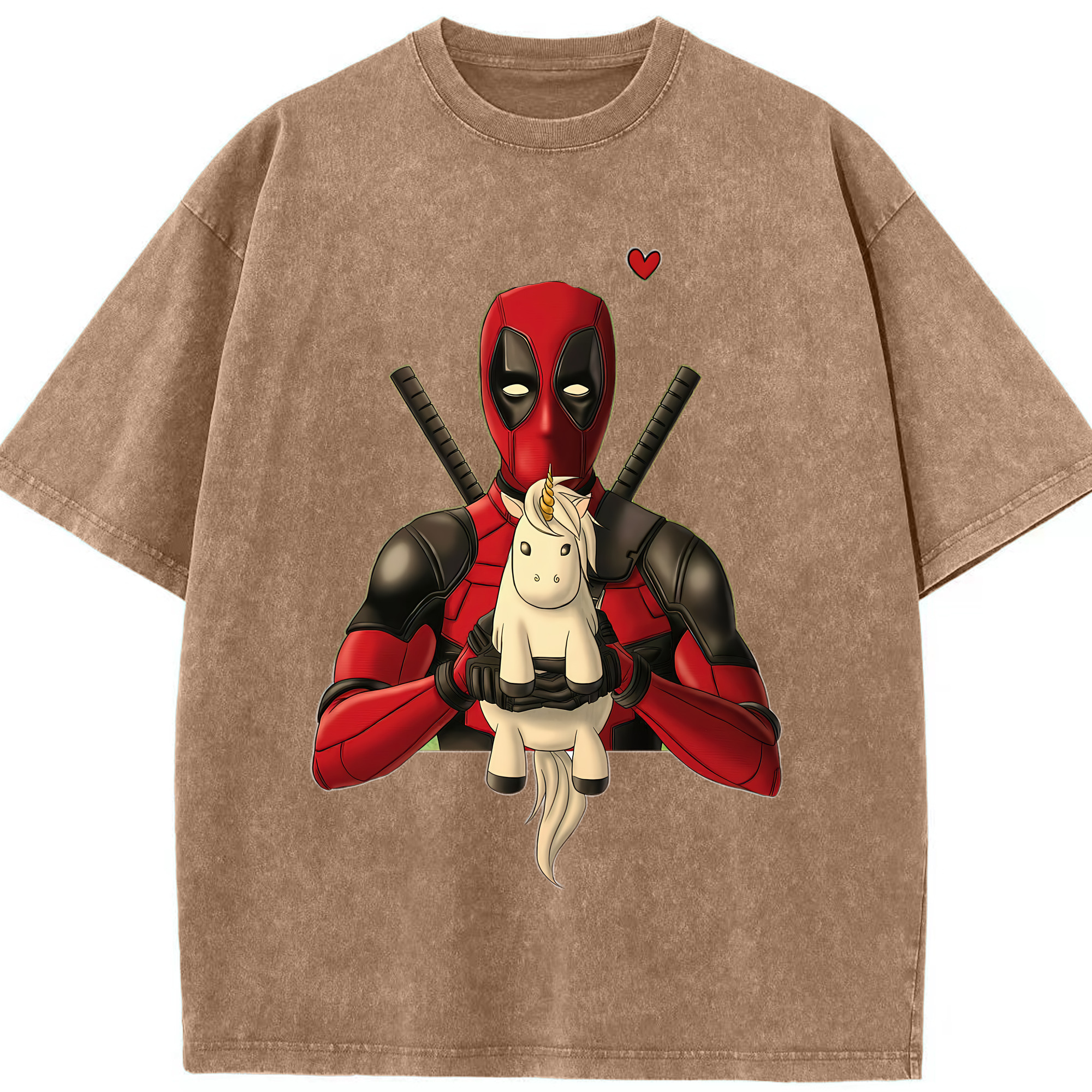 （画像用） Deadpool デッドプール 綿100% ヴィンテージ風 半袖Tシャツ（フロントプリント）