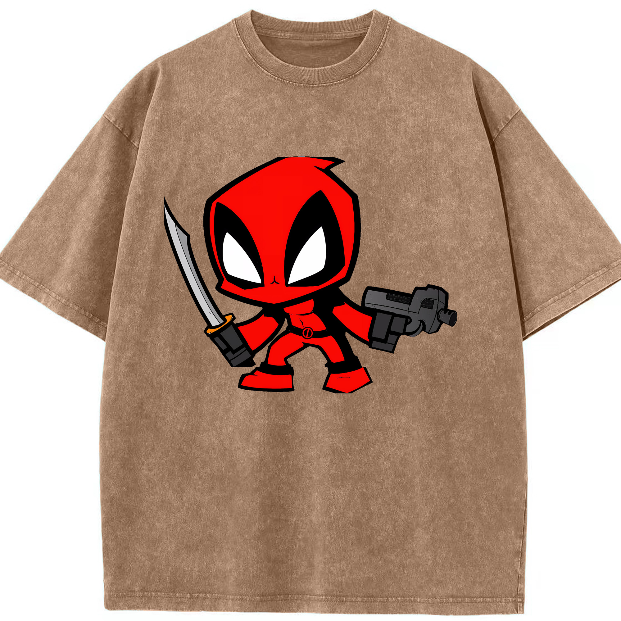 （画像用） Deadpool デッドプール 綿100% ヴィンテージ風 半袖Tシャツ（フロントプリント）