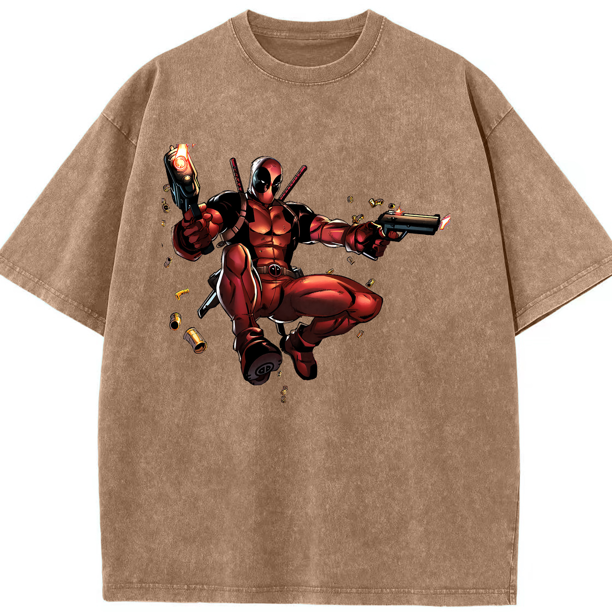 （画像用） Deadpool デッドプール 綿100% ヴィンテージ風 半袖Tシャツ（フロントプリント）
