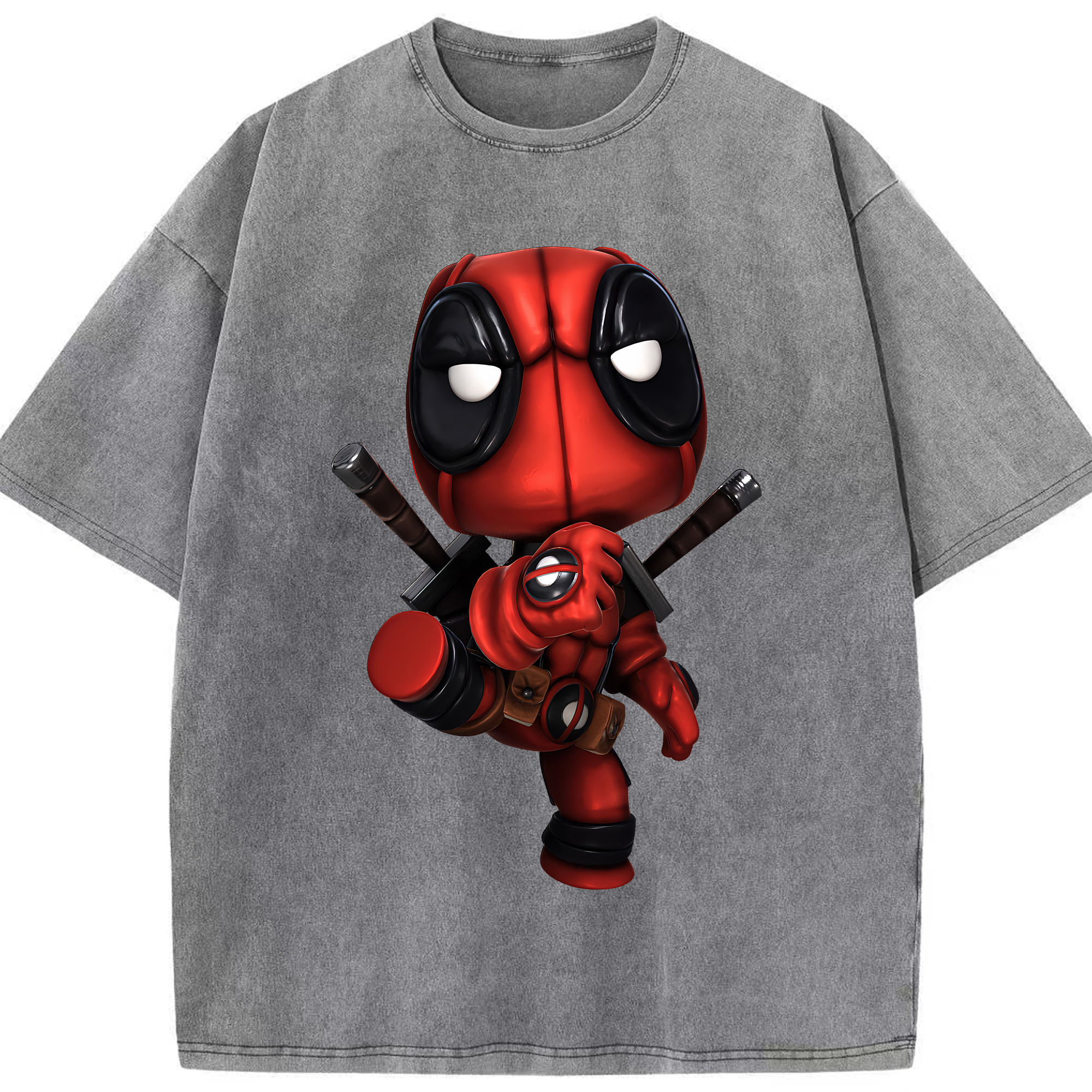 （画像用） Deadpool デッドプール 綿100% ヴィンテージ風 半袖Tシャツ（フロントプリント）