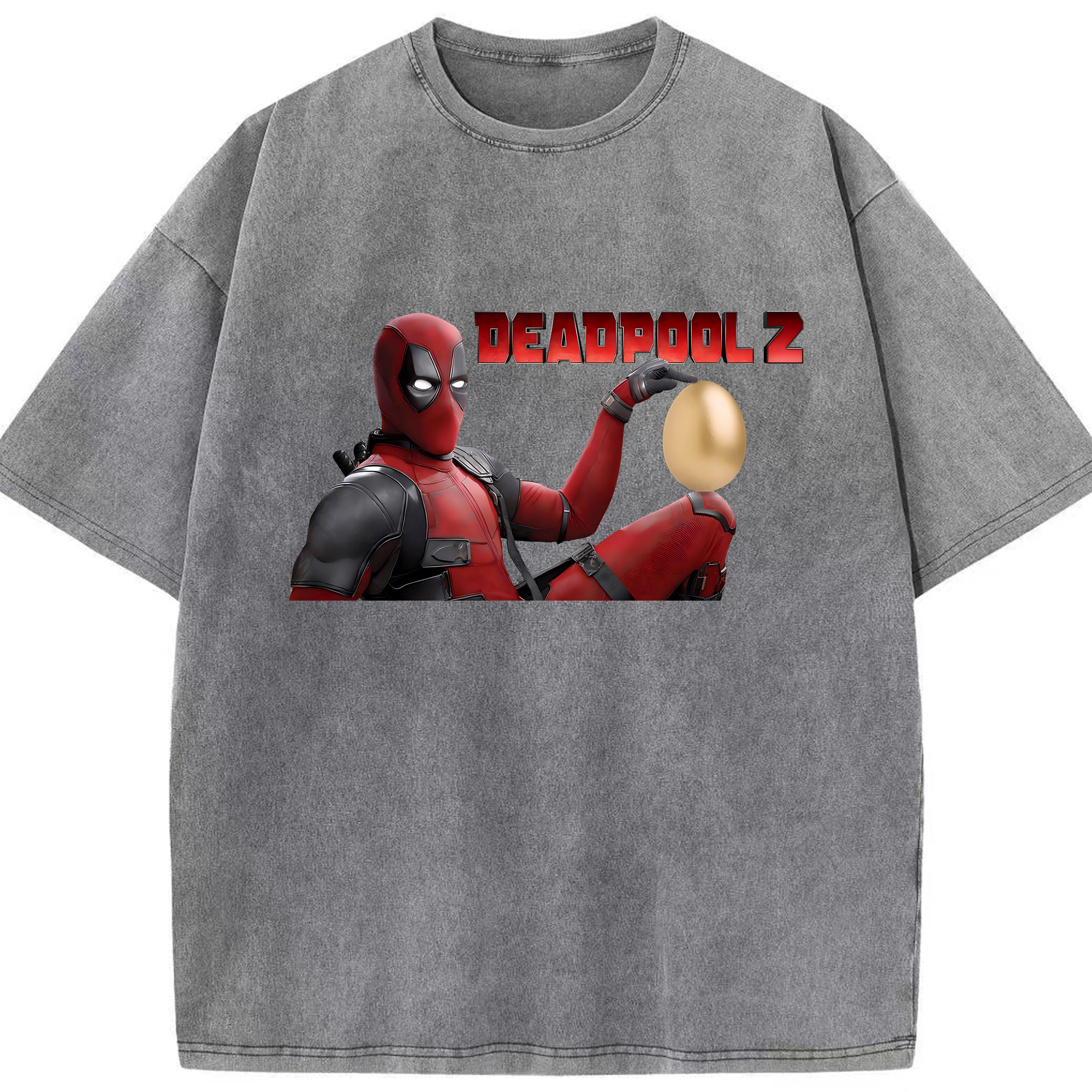 （画像用） Deadpool デッドプール 綿100% ヴィンテージ風 半袖Tシャツ（フロントプリント）