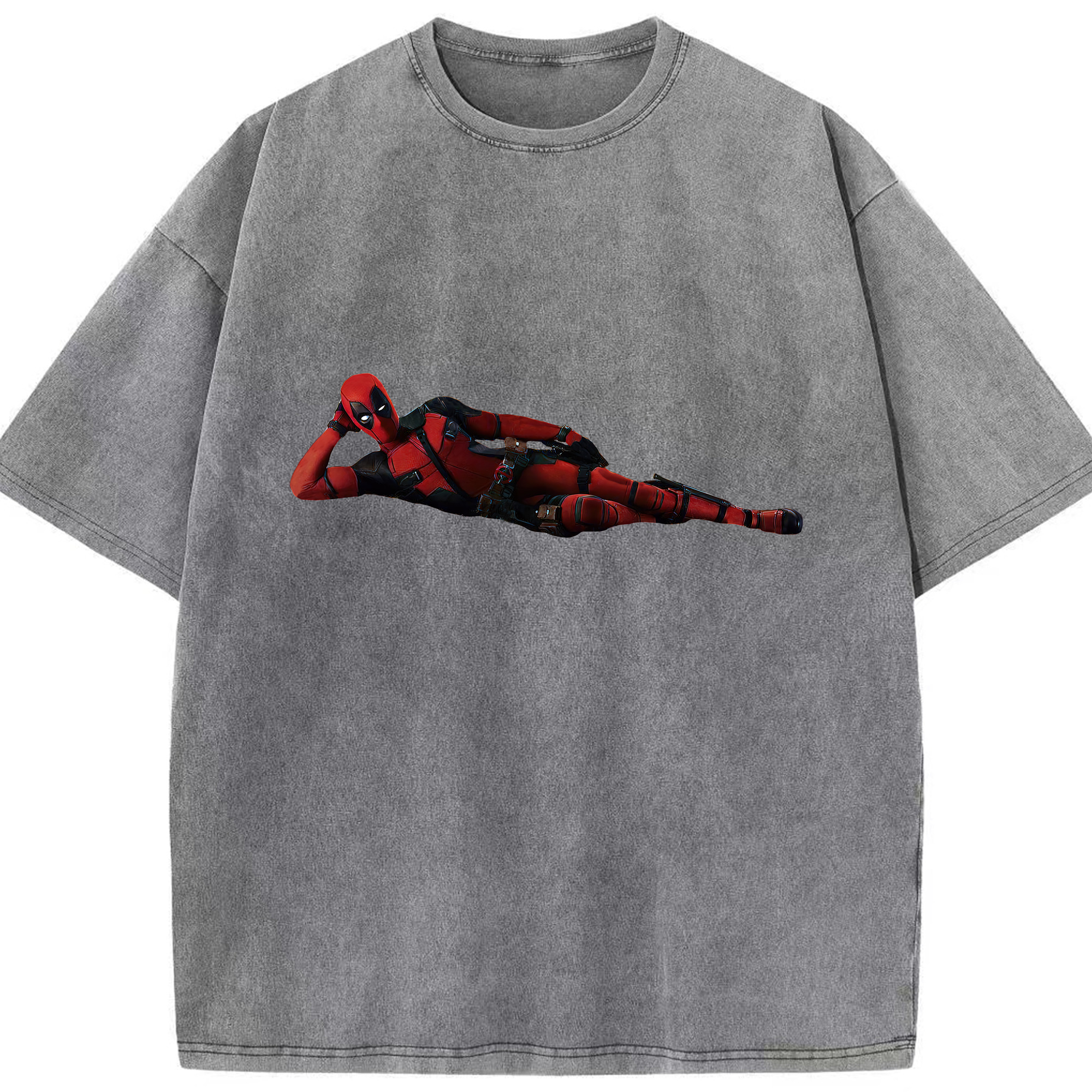 （画像用） Deadpool デッドプール 綿100% ヴィンテージ風 半袖Tシャツ（フロントプリント）