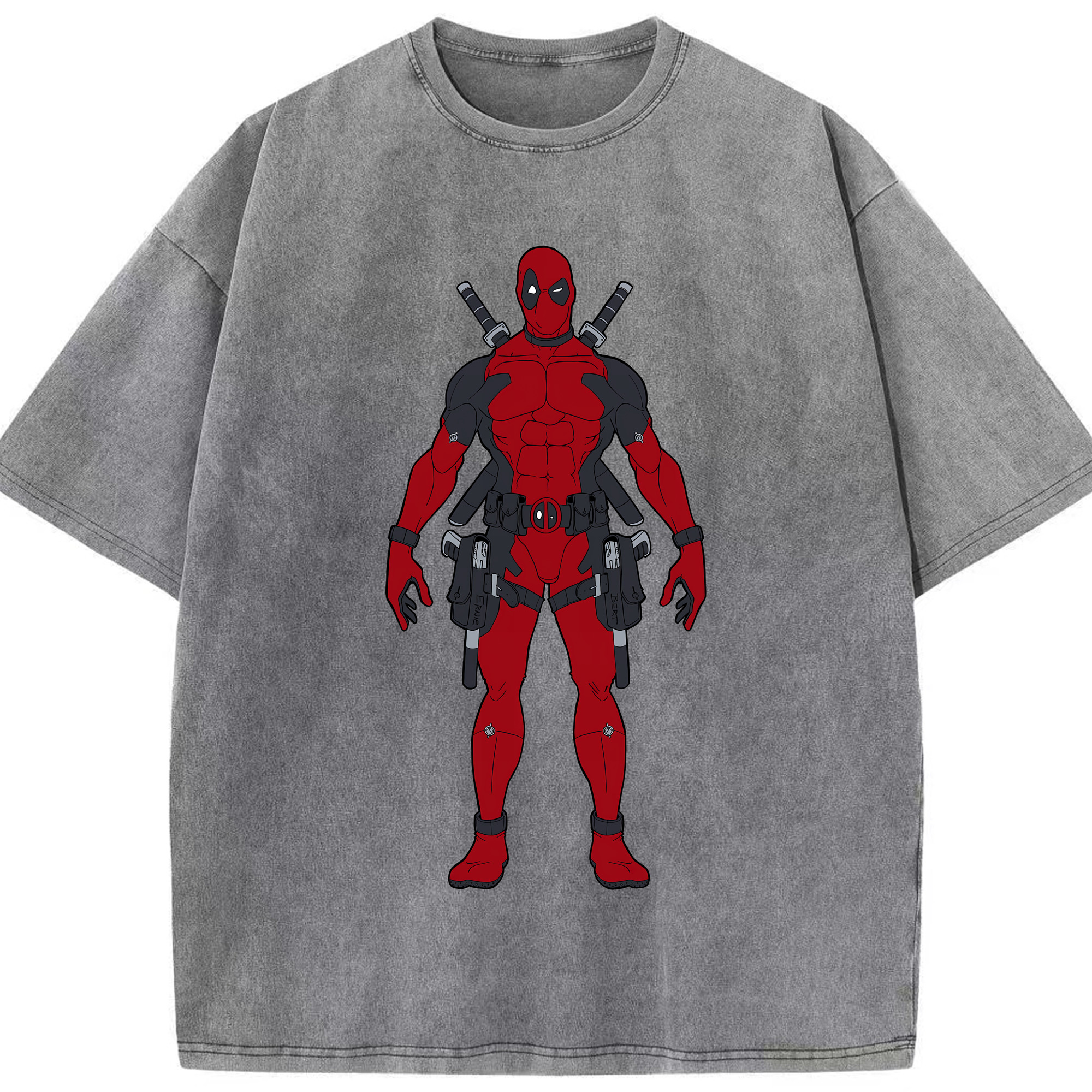 （画像用） Deadpool デッドプール 綿100% ヴィンテージ風 半袖Tシャツ（フロントプリント）