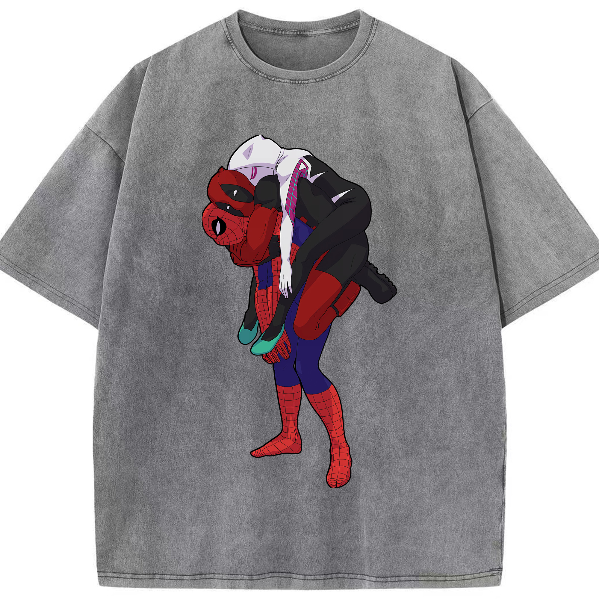 （画像用） Deadpool デッドプール 綿100% ヴィンテージ風 半袖Tシャツ（フロントプリント）