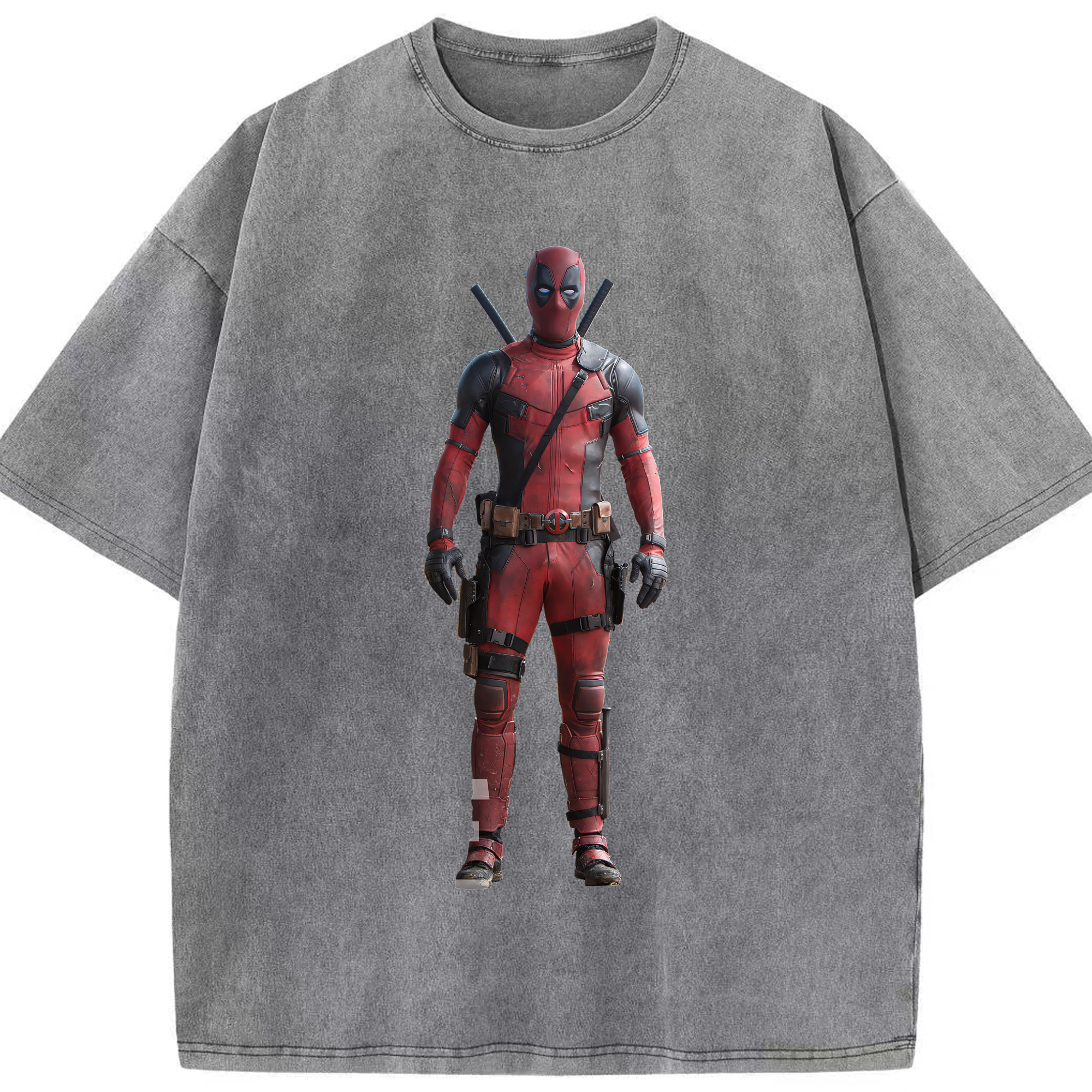 （画像用） Deadpool デッドプール 綿100% ヴィンテージ風 半袖Tシャツ（フロントプリント）