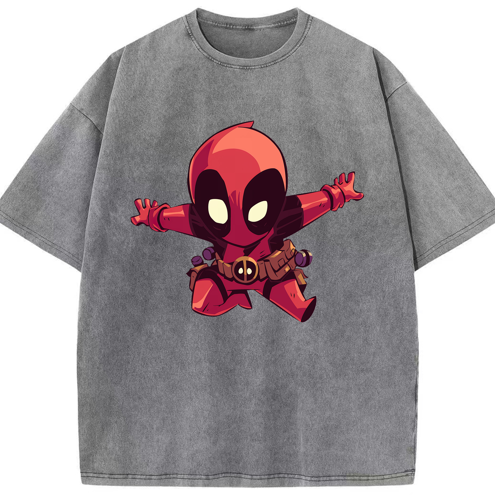 （画像用） Deadpool デッドプール 綿100% ヴィンテージ風 半袖Tシャツ（フロントプリント）