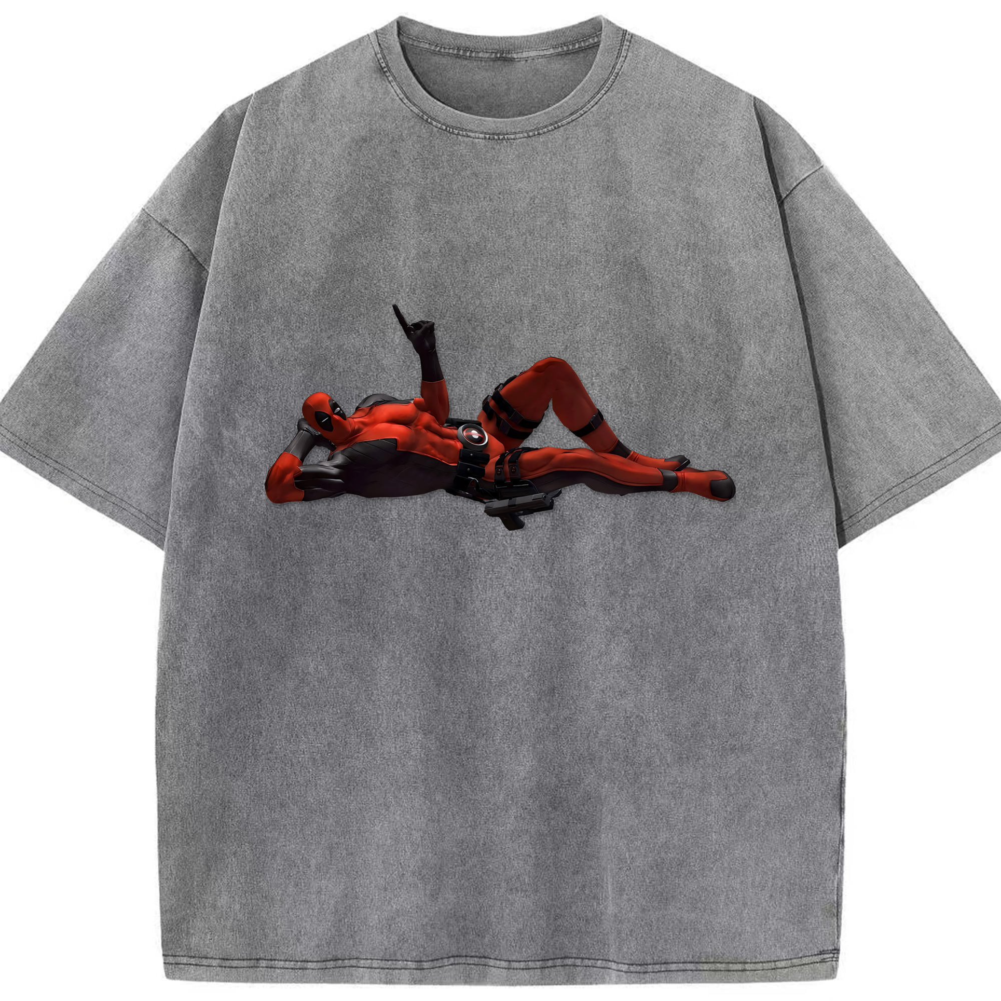 （画像用） Deadpool デッドプール 綿100% ヴィンテージ風 半袖Tシャツ（フロントプリント）
