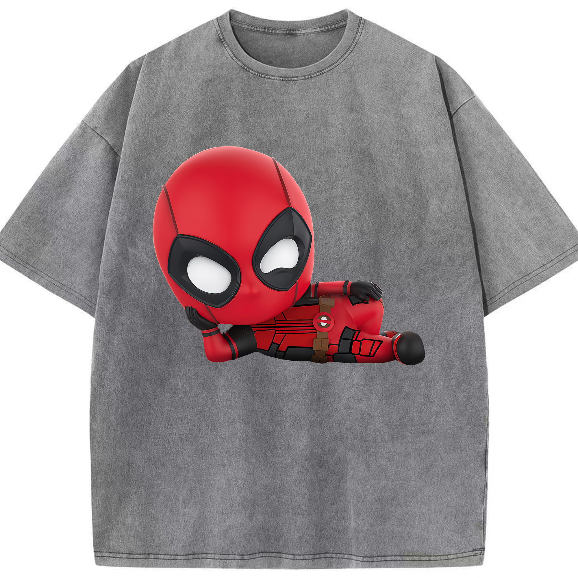 （画像用） Deadpool デッドプール 綿100% ヴィンテージ風 半袖Tシャツ（フロントプリント）