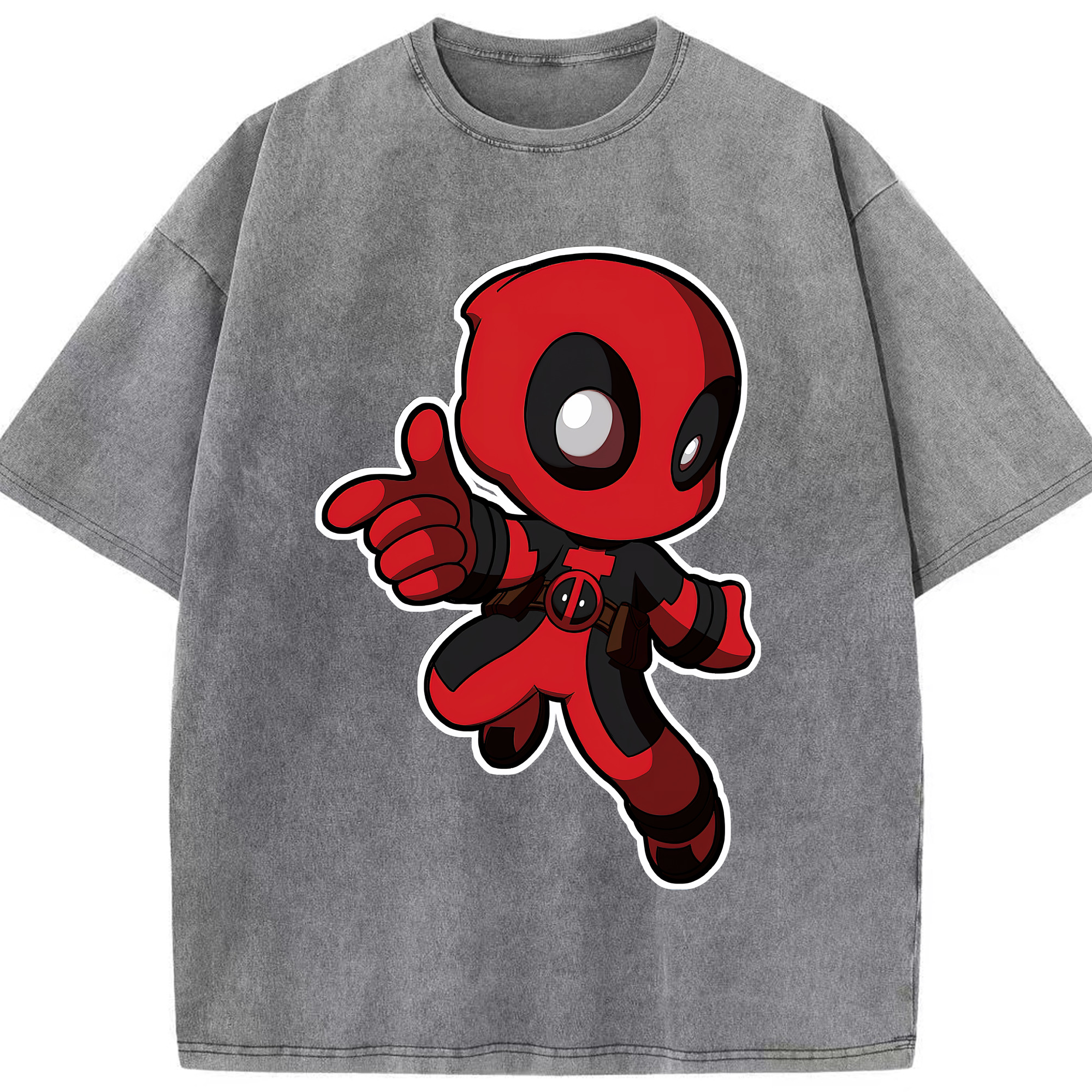（画像用） Deadpool デッドプール 綿100% ヴィンテージ風 半袖Tシャツ（フロントプリント）