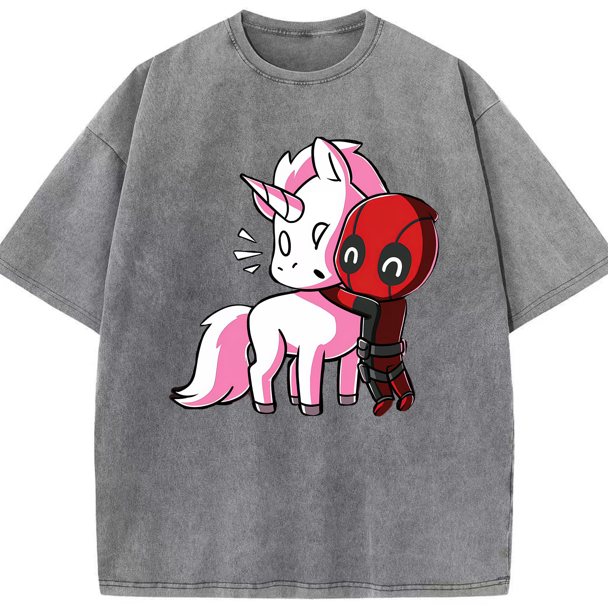 （画像用） Deadpool デッドプール 綿100% ヴィンテージ風 半袖Tシャツ（フロントプリント）