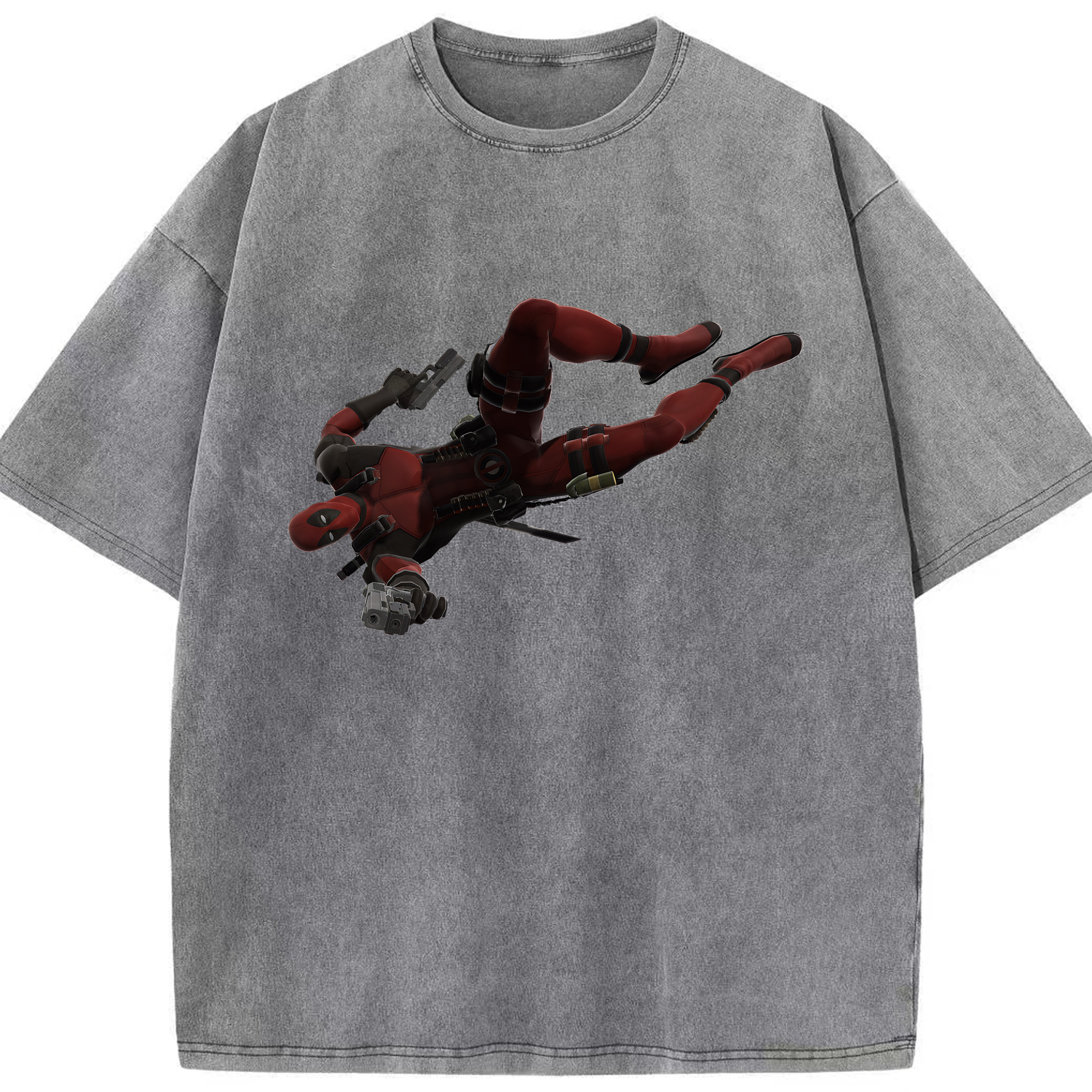 （画像用） Deadpool デッドプール 綿100% ヴィンテージ風 半袖Tシャツ（フロントプリント）