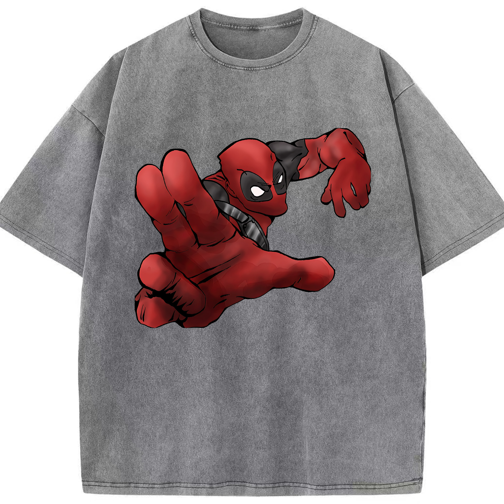 （画像用） Deadpool デッドプール 綿100% ヴィンテージ風 半袖Tシャツ（フロントプリント）
