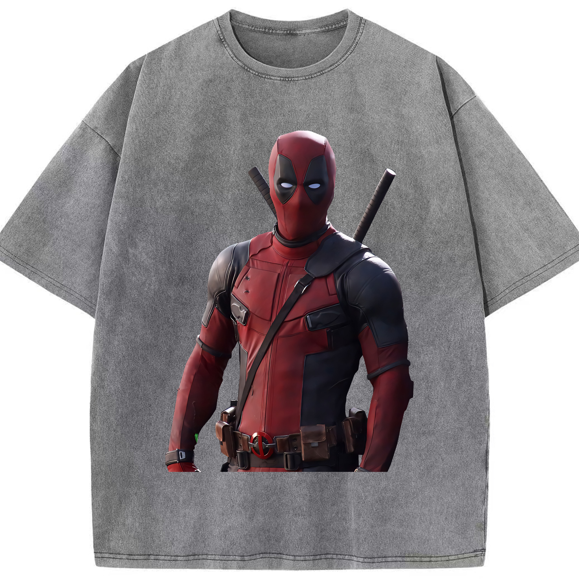 （画像用） Deadpool デッドプール 綿100% ヴィンテージ風 半袖Tシャツ（フロントプリント）
