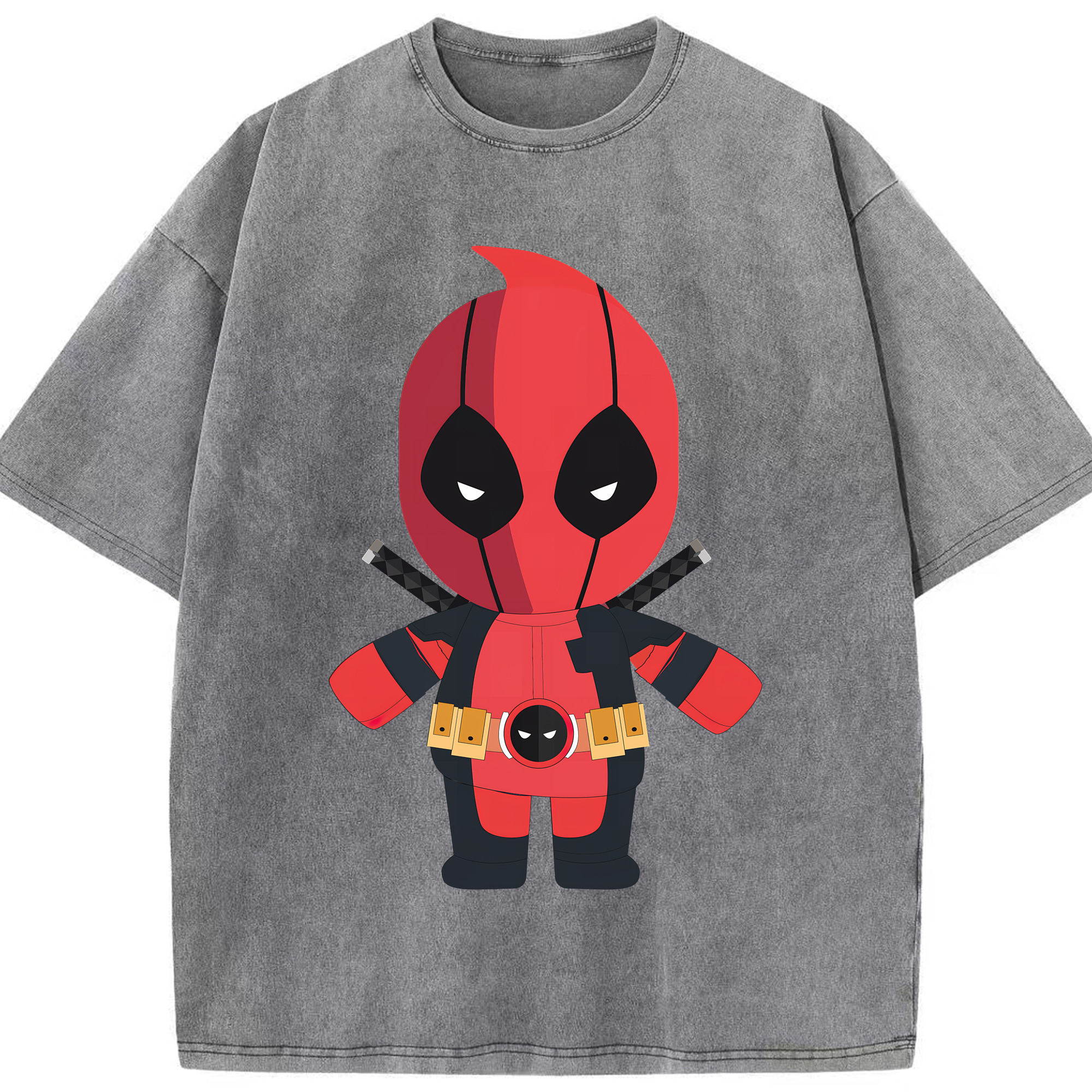 （画像用） Deadpool デッドプール 綿100% ヴィンテージ風 半袖Tシャツ（フロントプリント）