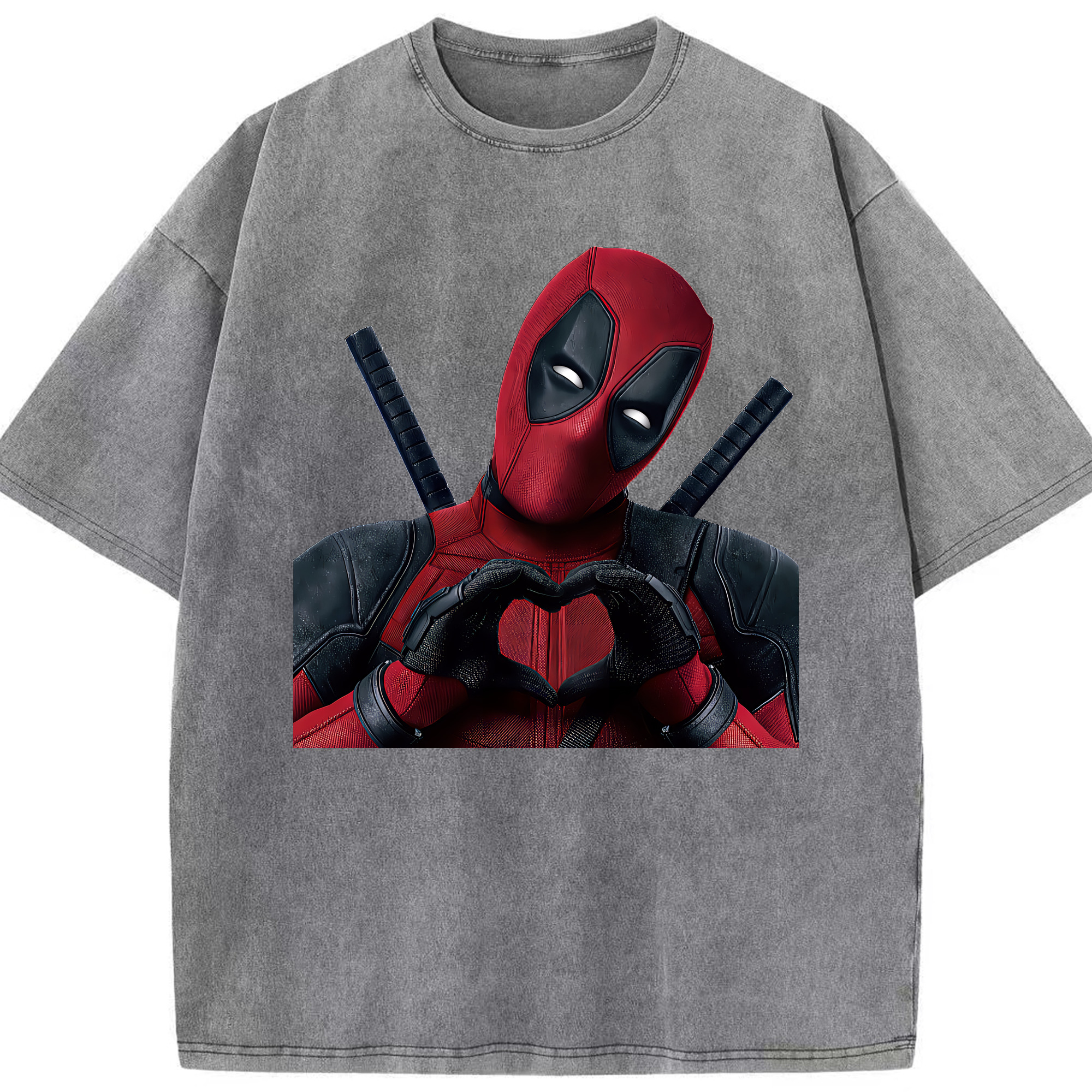 （画像用） Deadpool デッドプール 綿100% ヴィンテージ風 半袖Tシャツ（フロントプリント）
