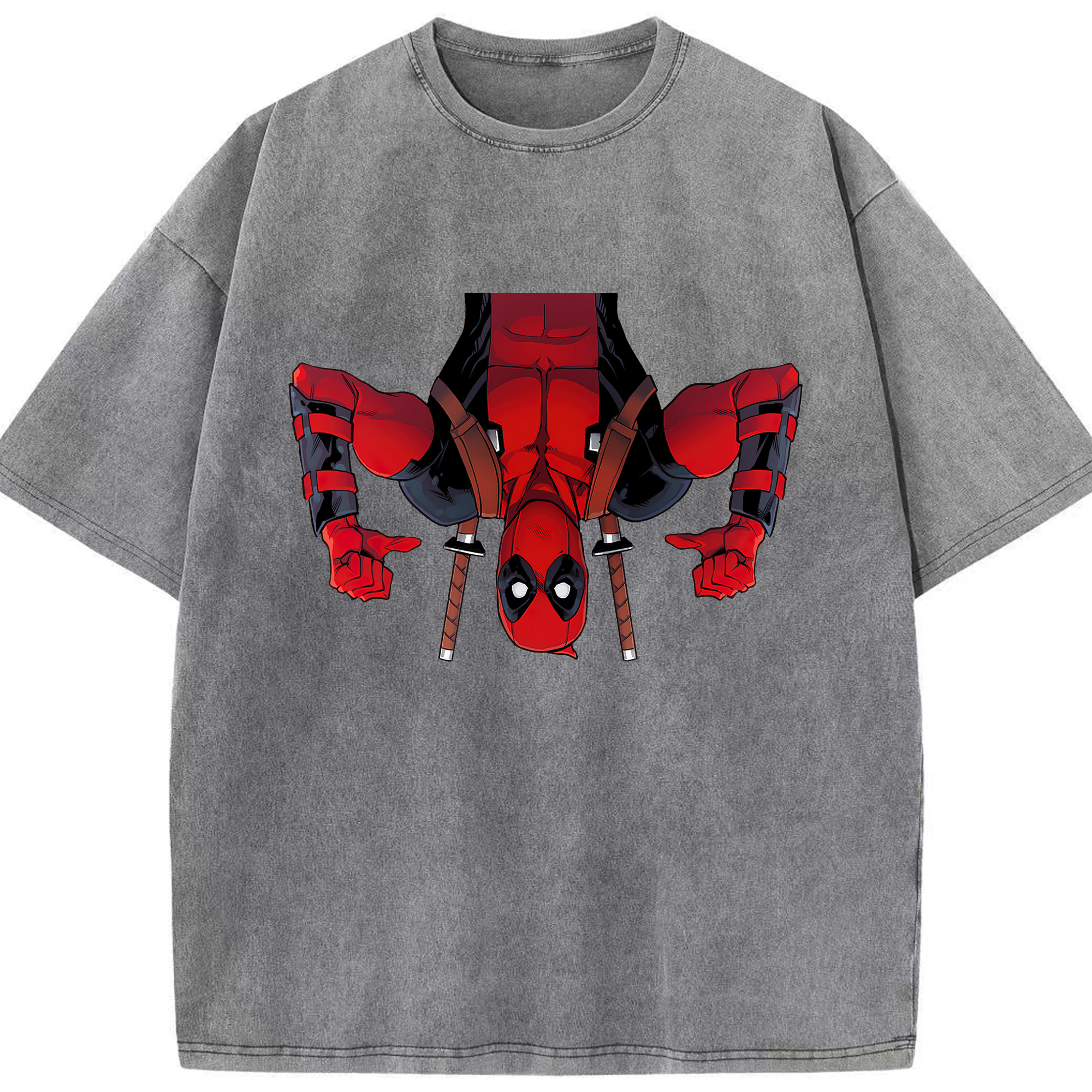 （画像用） Deadpool デッドプール 綿100% ヴィンテージ風 半袖Tシャツ（フロントプリント）