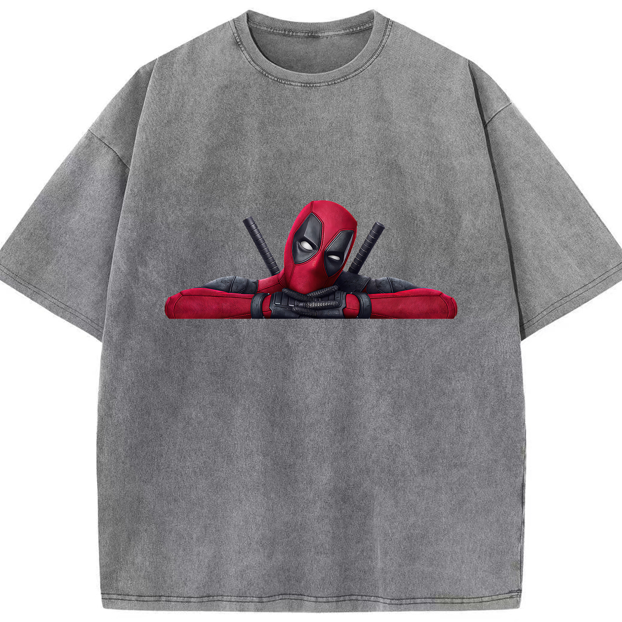 （画像用） Deadpool デッドプール 綿100% ヴィンテージ風 半袖Tシャツ（フロントプリント）