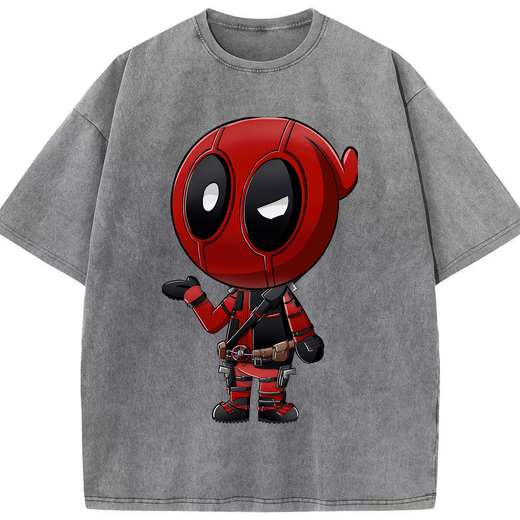 （画像用） Deadpool デッドプール 綿100% ヴィンテージ風 半袖Tシャツ（フロントプリント）