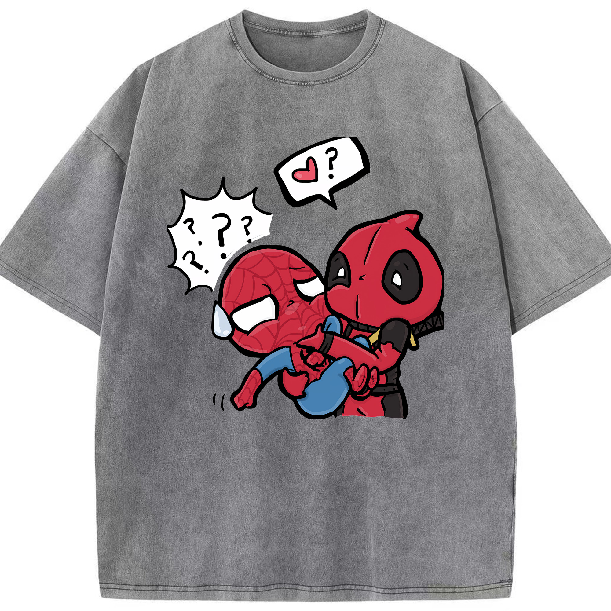 （画像用） Deadpool デッドプール 綿100% ヴィンテージ風 半袖Tシャツ（フロントプリント）