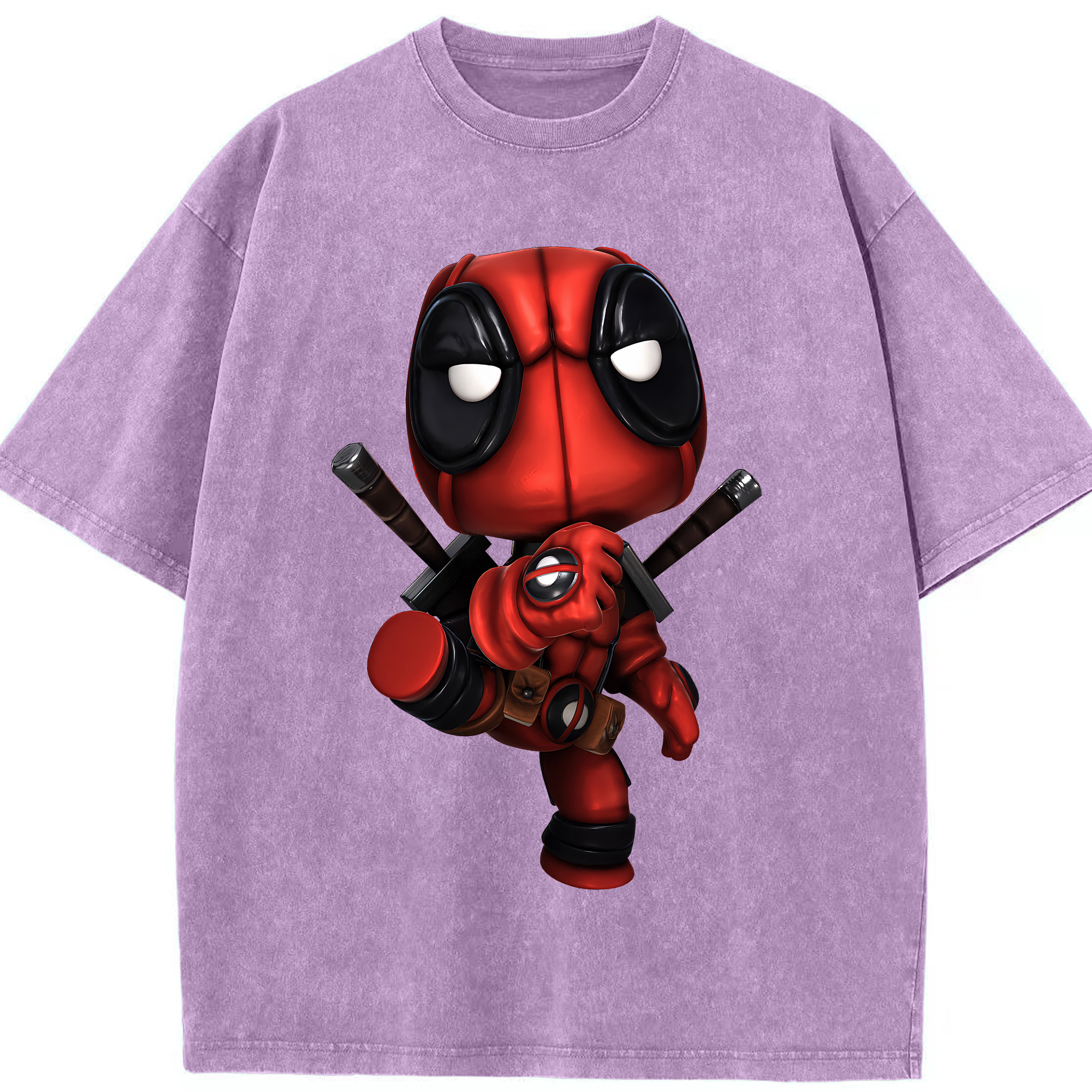 （画像用） Deadpool デッドプール 綿100% ヴィンテージ風 半袖Tシャツ（フロントプリント）