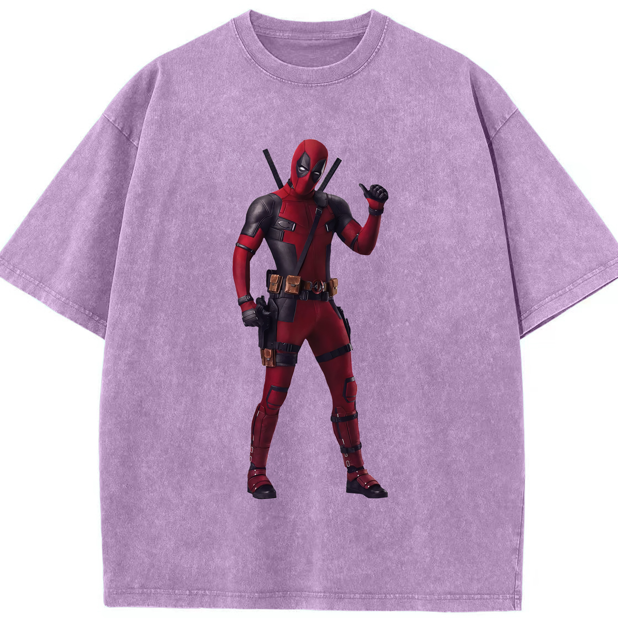 （画像用） Deadpool デッドプール 綿100% ヴィンテージ風 半袖Tシャツ（フロントプリント）