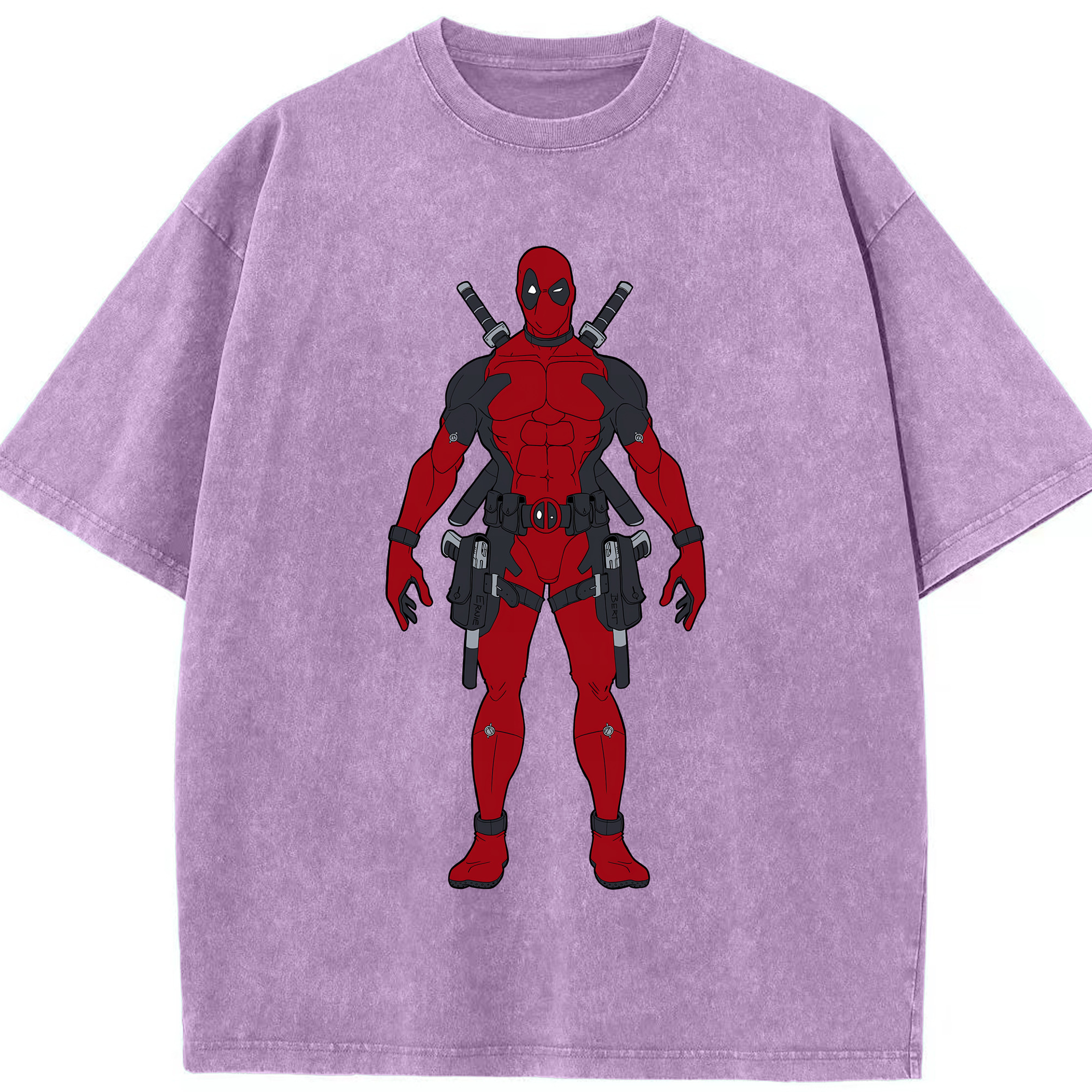 （画像用） Deadpool デッドプール 綿100% ヴィンテージ風 半袖Tシャツ（フロントプリント）