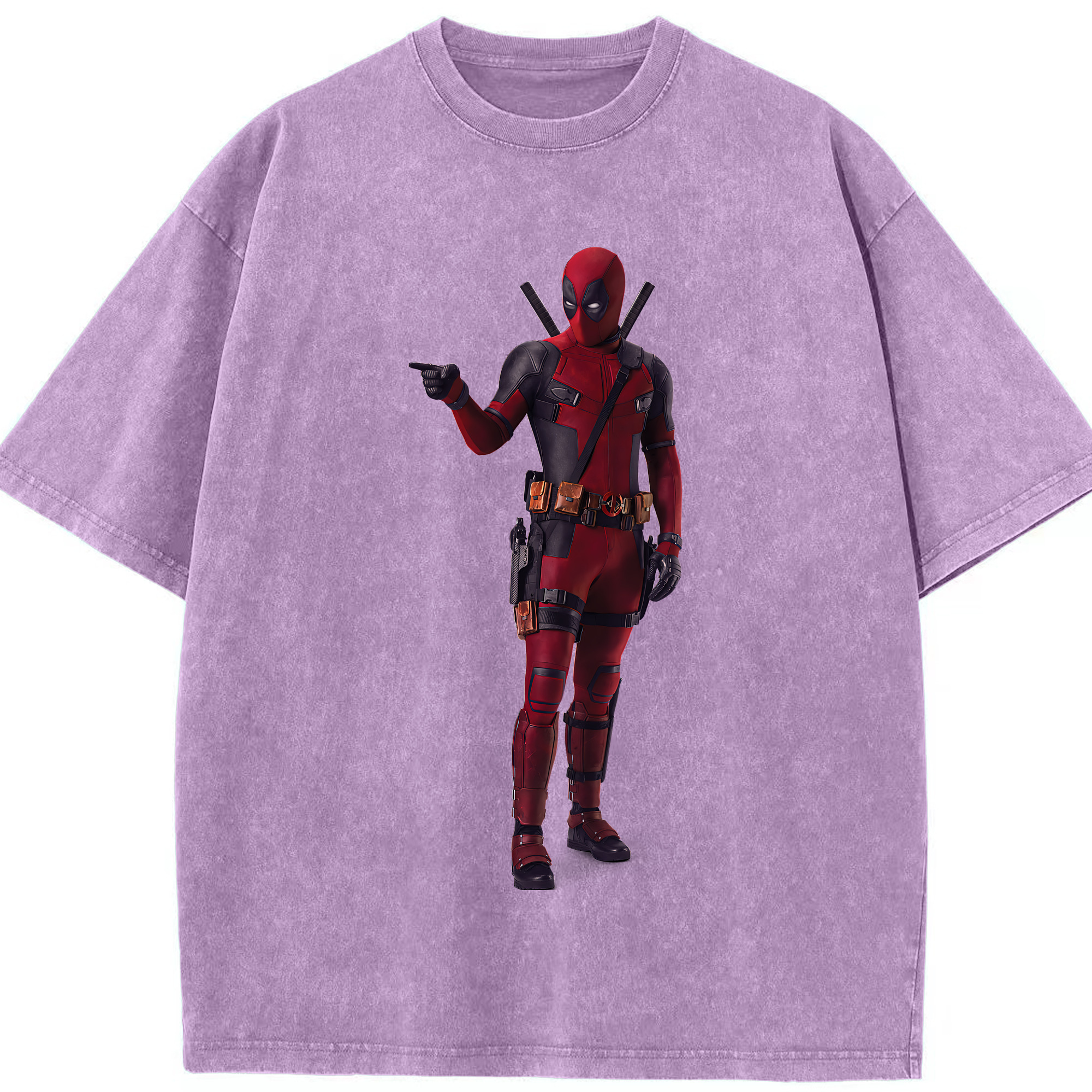 （画像用） Deadpool デッドプール 綿100% ヴィンテージ風 半袖Tシャツ（フロントプリント）