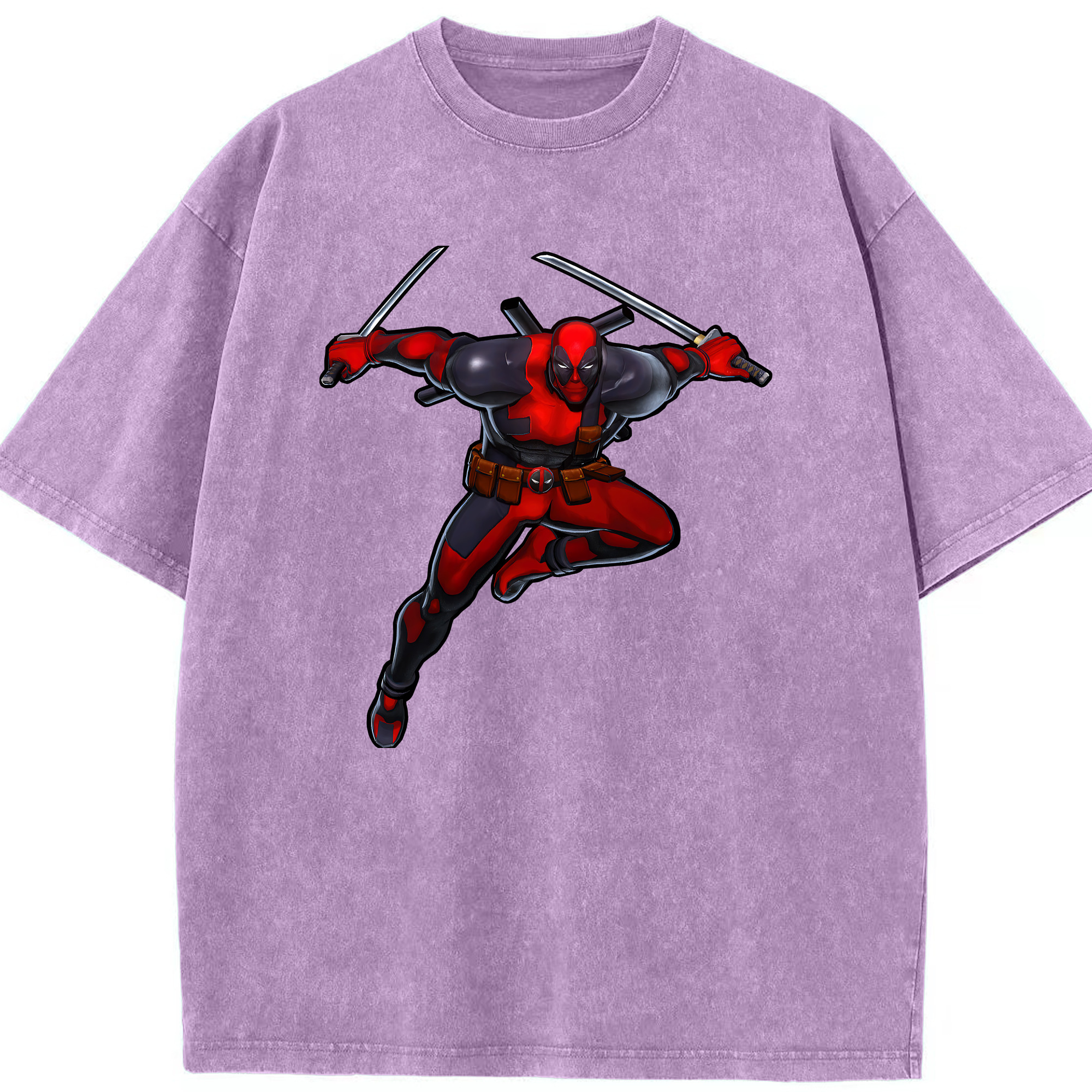 （画像用） Deadpool デッドプール 綿100% ヴィンテージ風 半袖Tシャツ（フロントプリント）