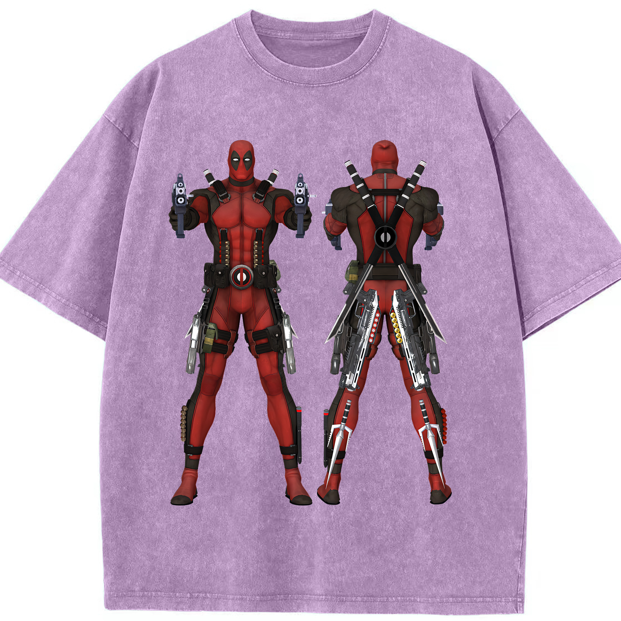 （画像用） Deadpool デッドプール 綿100% ヴィンテージ風 半袖Tシャツ（フロントプリント）