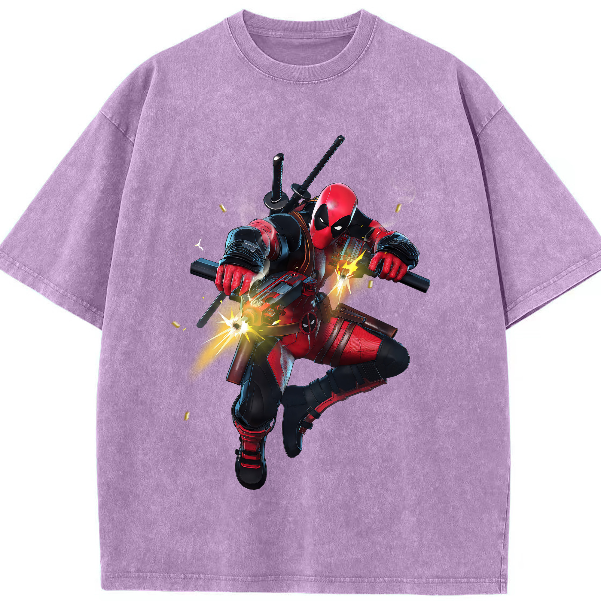 （画像用） Deadpool デッドプール 綿100% ヴィンテージ風 半袖Tシャツ（フロントプリント）