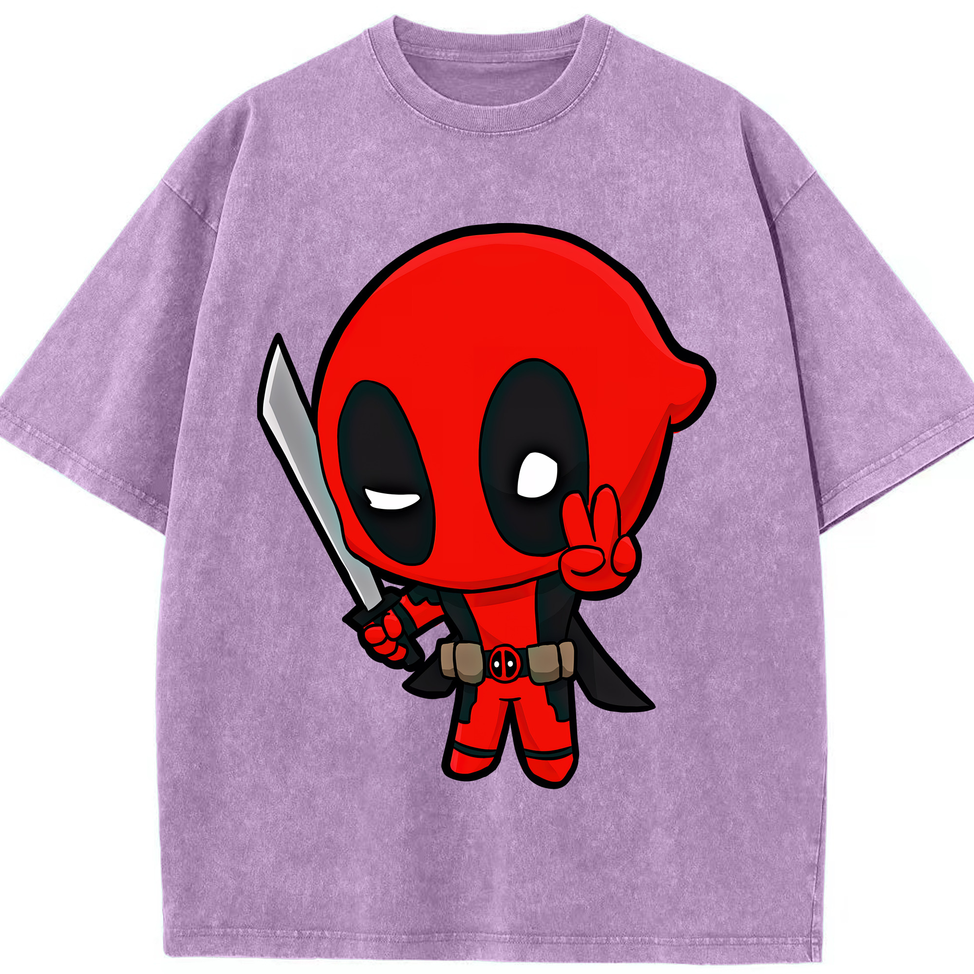 （画像用） Deadpool デッドプール 綿100% ヴィンテージ風 半袖Tシャツ（フロントプリント）