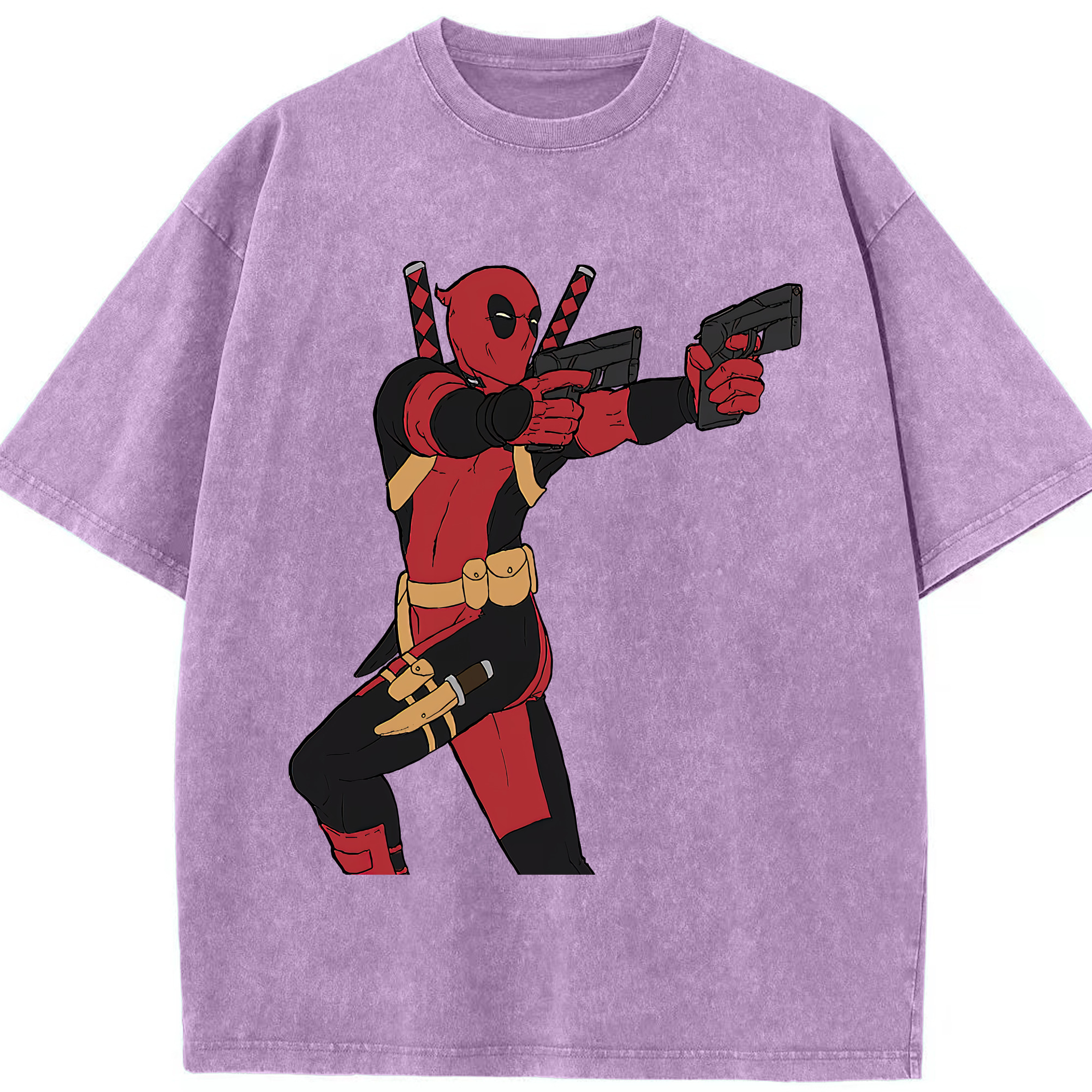 （画像用） Deadpool デッドプール 綿100% ヴィンテージ風 半袖Tシャツ（フロントプリント）