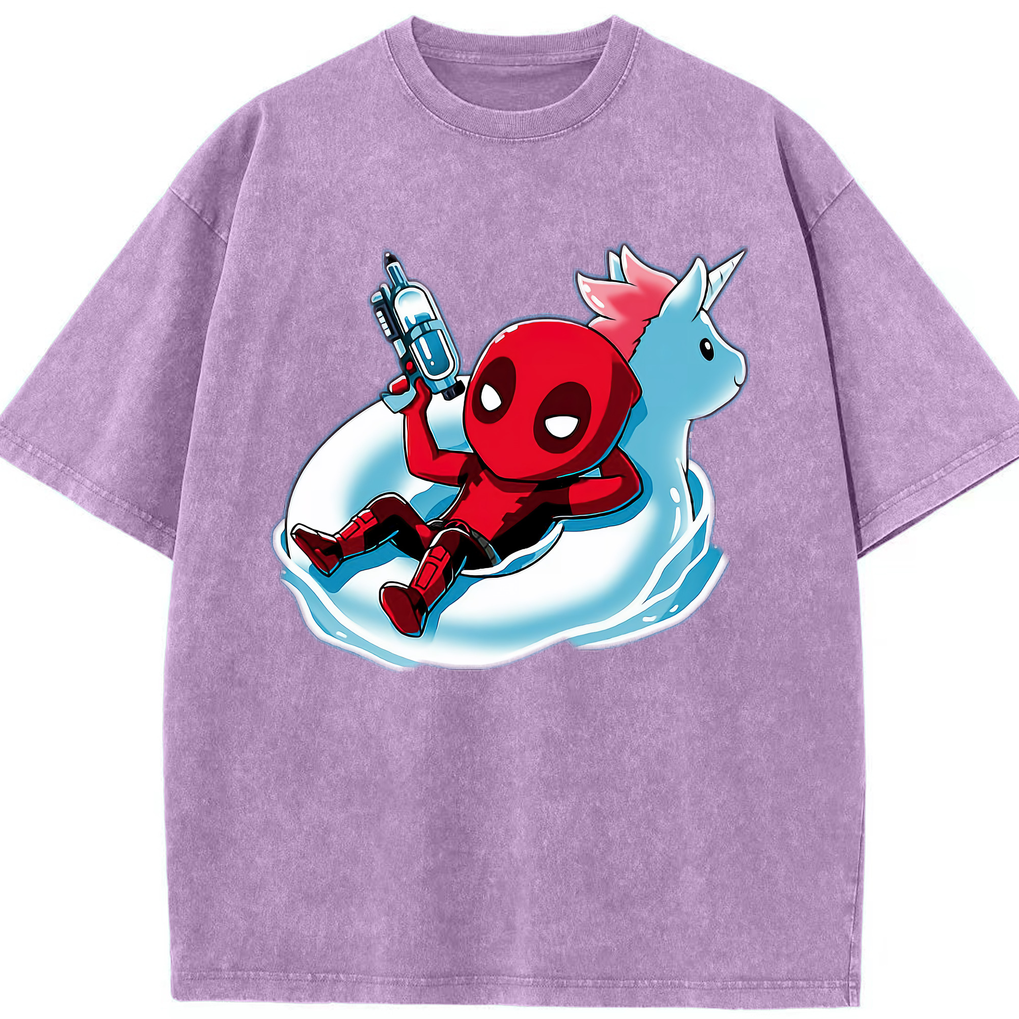 （画像用） Deadpool デッドプール 綿100% ヴィンテージ風 半袖Tシャツ（フロントプリント）