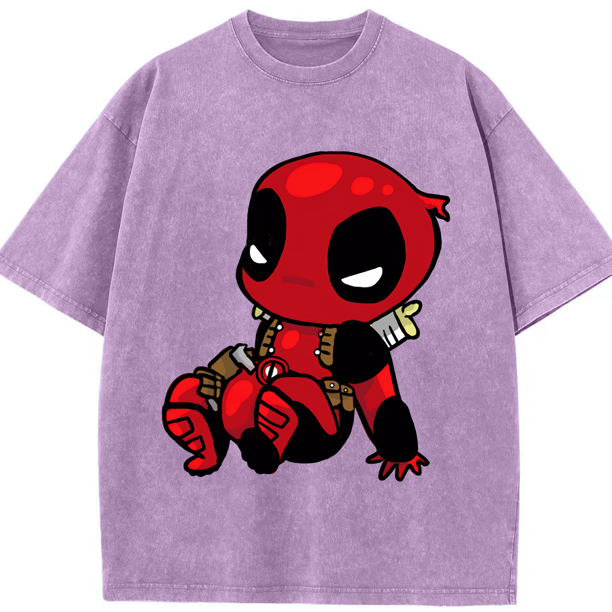（画像用） Deadpool デッドプール 綿100% ヴィンテージ風 半袖Tシャツ（フロントプリント）