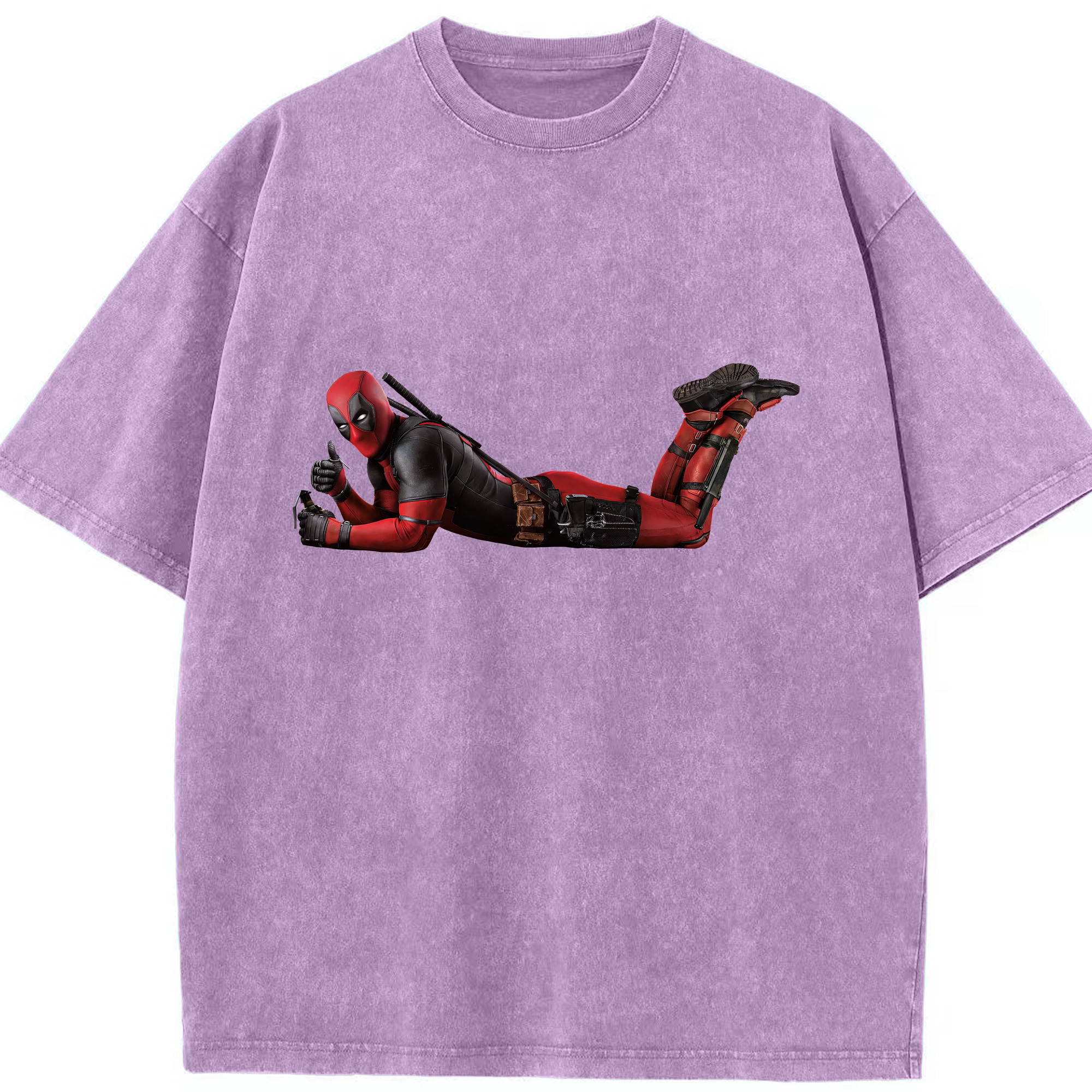 （画像用） Deadpool デッドプール 綿100% ヴィンテージ風 半袖Tシャツ（フロントプリント）