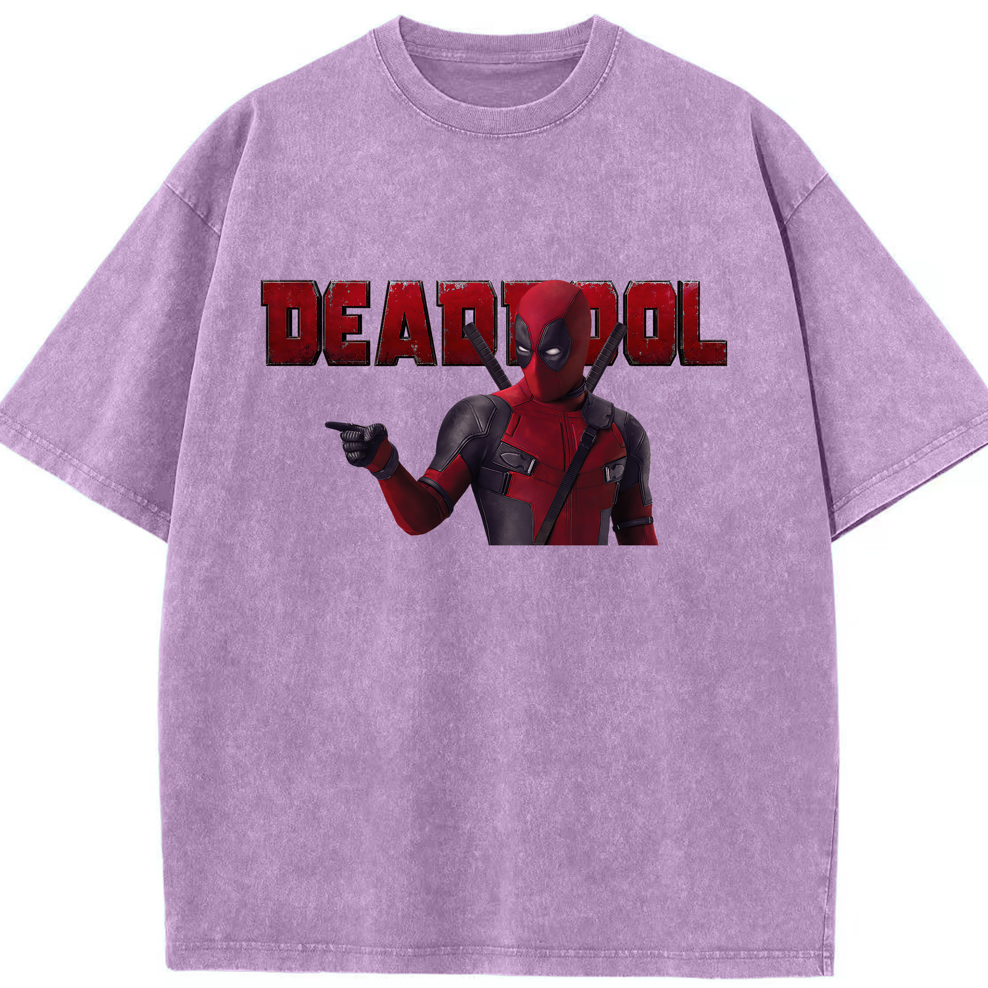（画像用） Deadpool デッドプール 綿100% ヴィンテージ風 半袖Tシャツ（フロントプリント）