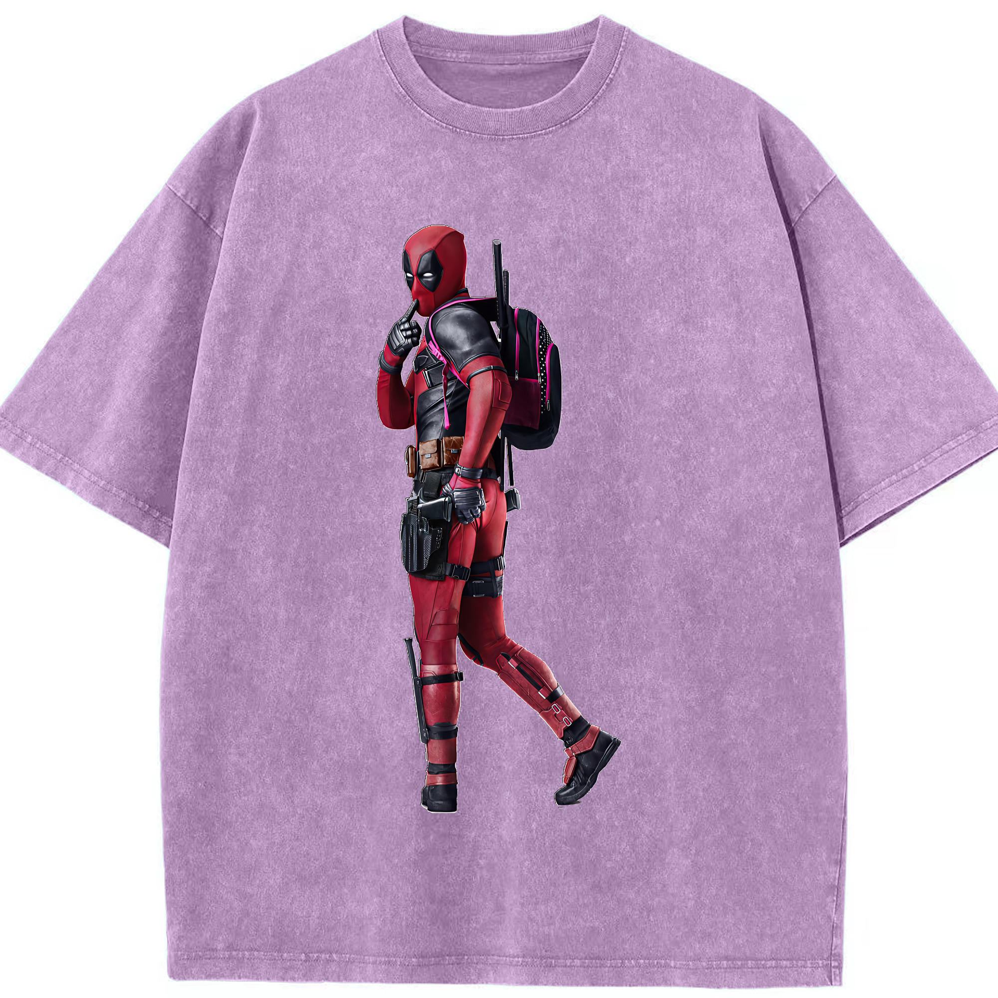 （画像用） Deadpool デッドプール 綿100% ヴィンテージ風 半袖Tシャツ（フロントプリント）